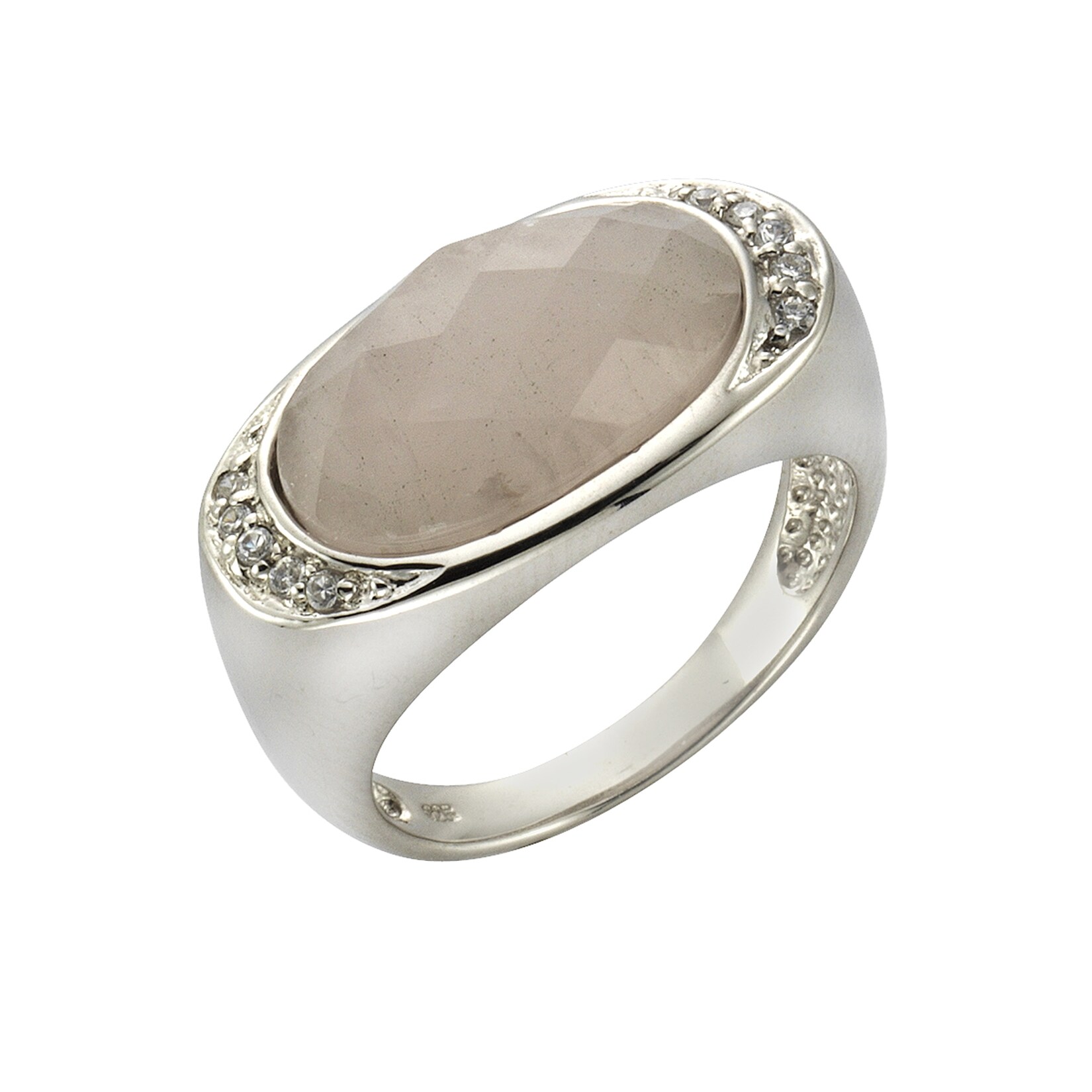 Zeeme Gemstones Ring 925/- Sterling Silber Rosenquarz