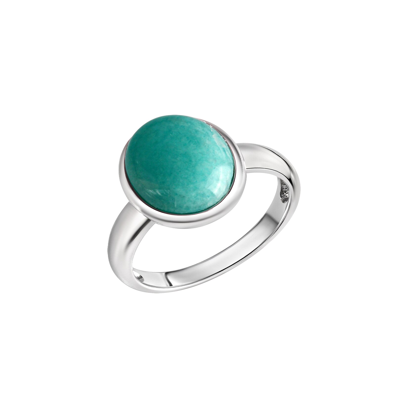 Zeeme Gemstones Ring Silber 925 rhodiniert mit echtem Amazonit