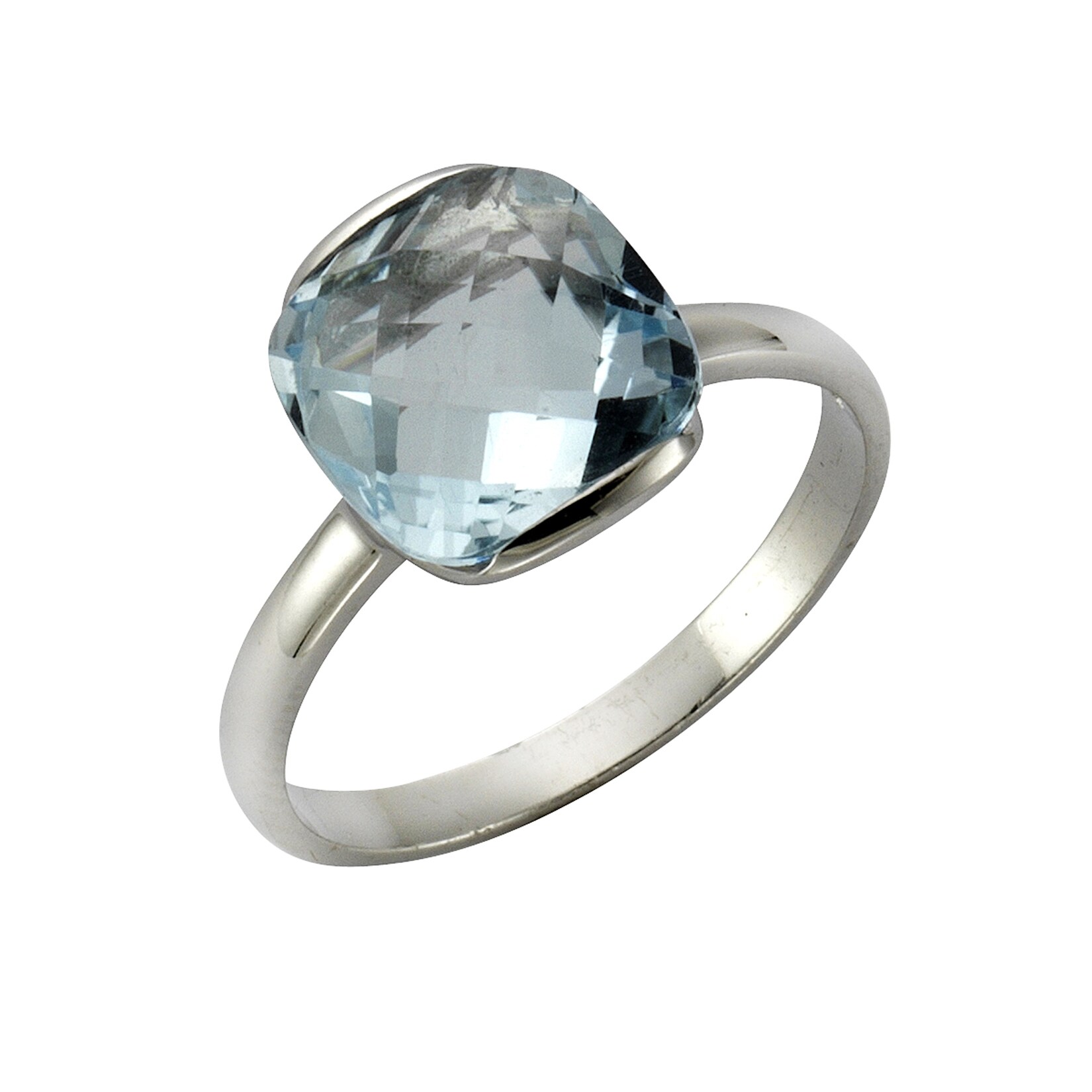 Zeeme Gemstones Ring 925 Sterling Silber rhodiniert Blautopas | 04006046223621
