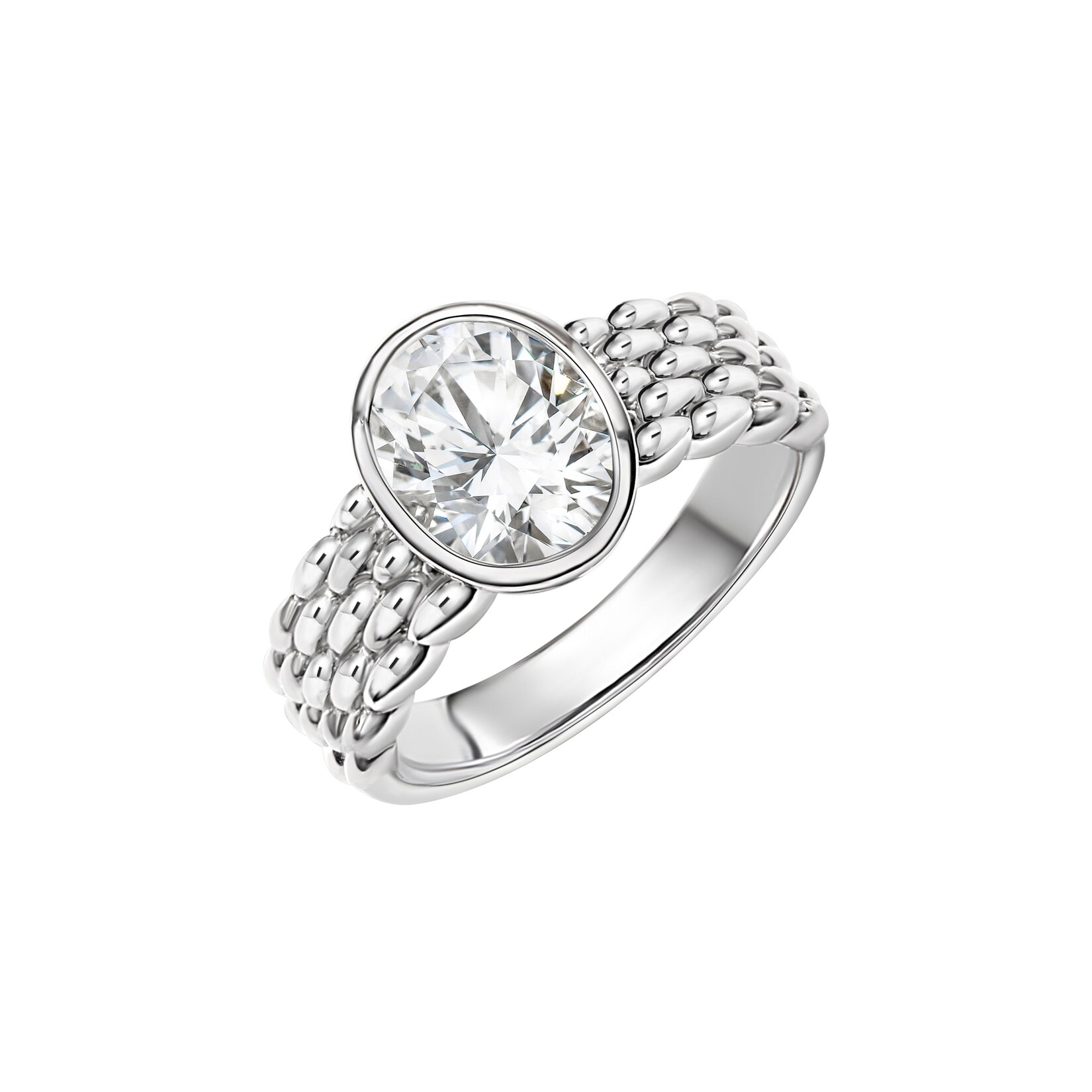 Zeeme Silber Ring 925/- Sterling Silber rhodiniert Zirkonia