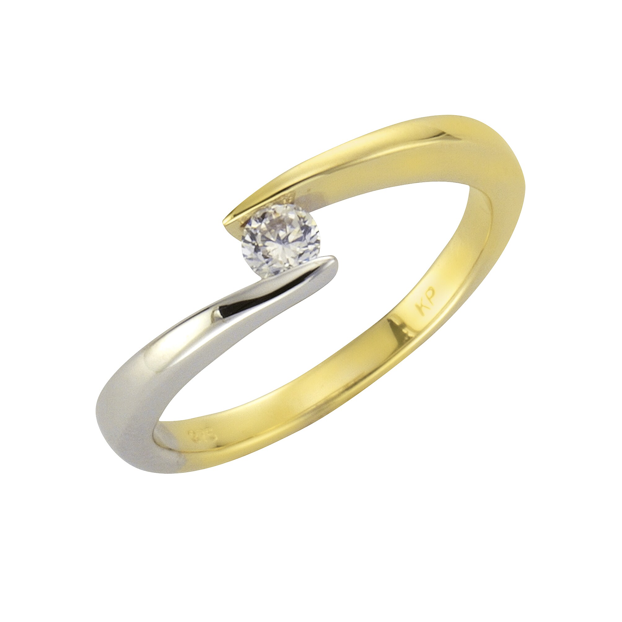 Fascination by Ellen K. Ring 375/- Gold bicolor Zirkonia - Bild 1