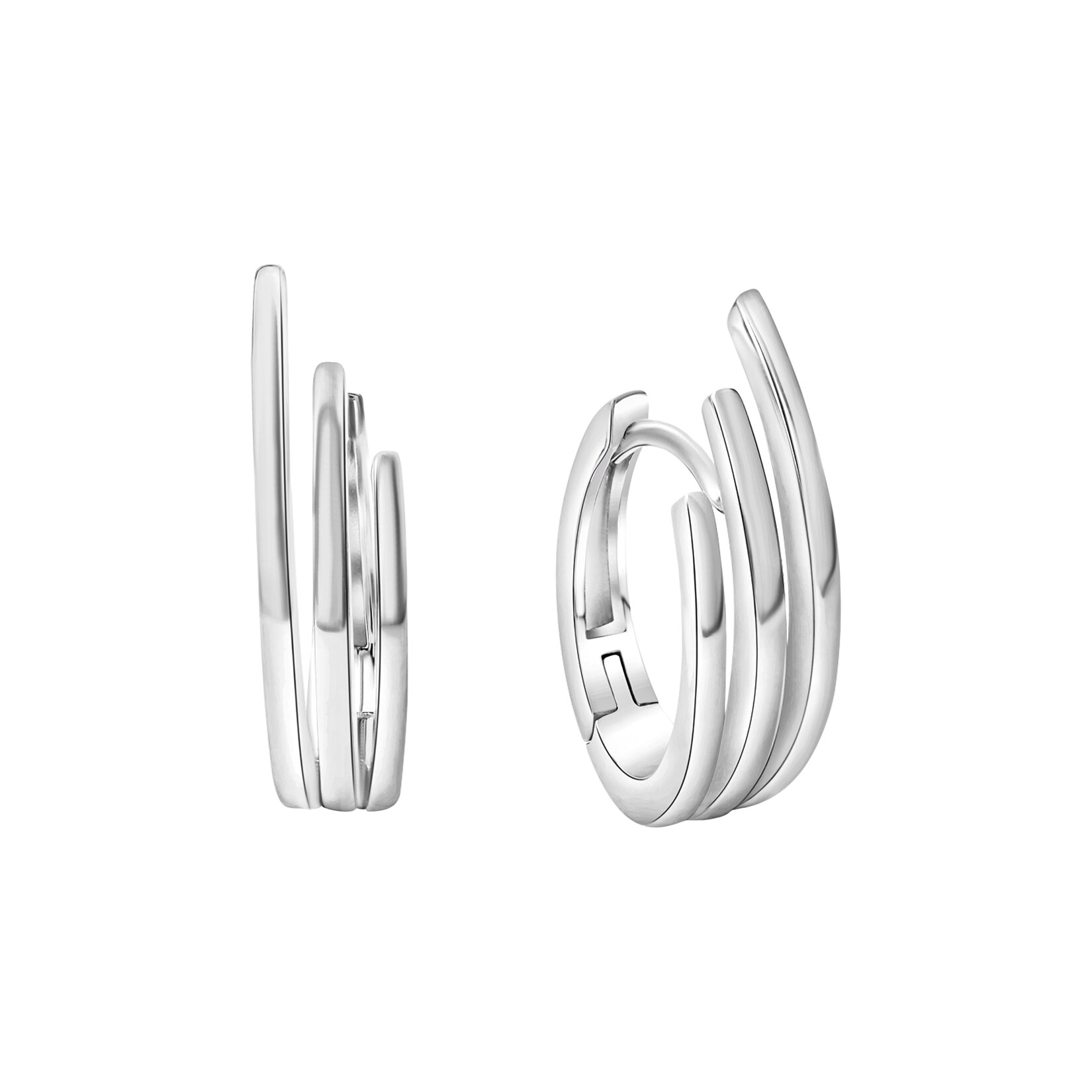 Celesta Silber Klappcreolen 925/- Sterling Silber rhodiniert | 04006046391016