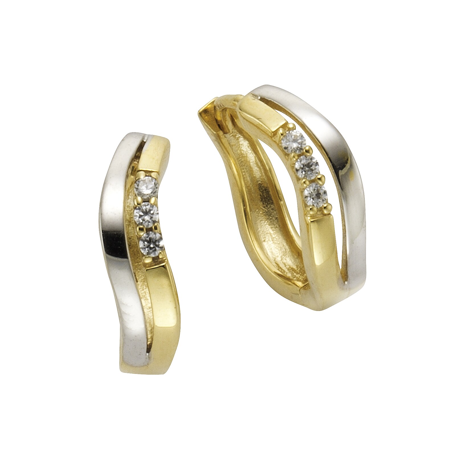 Celesta Gold Ohrring 375/- Gelbgold 2farbig Zirkonia | 04006046238687
