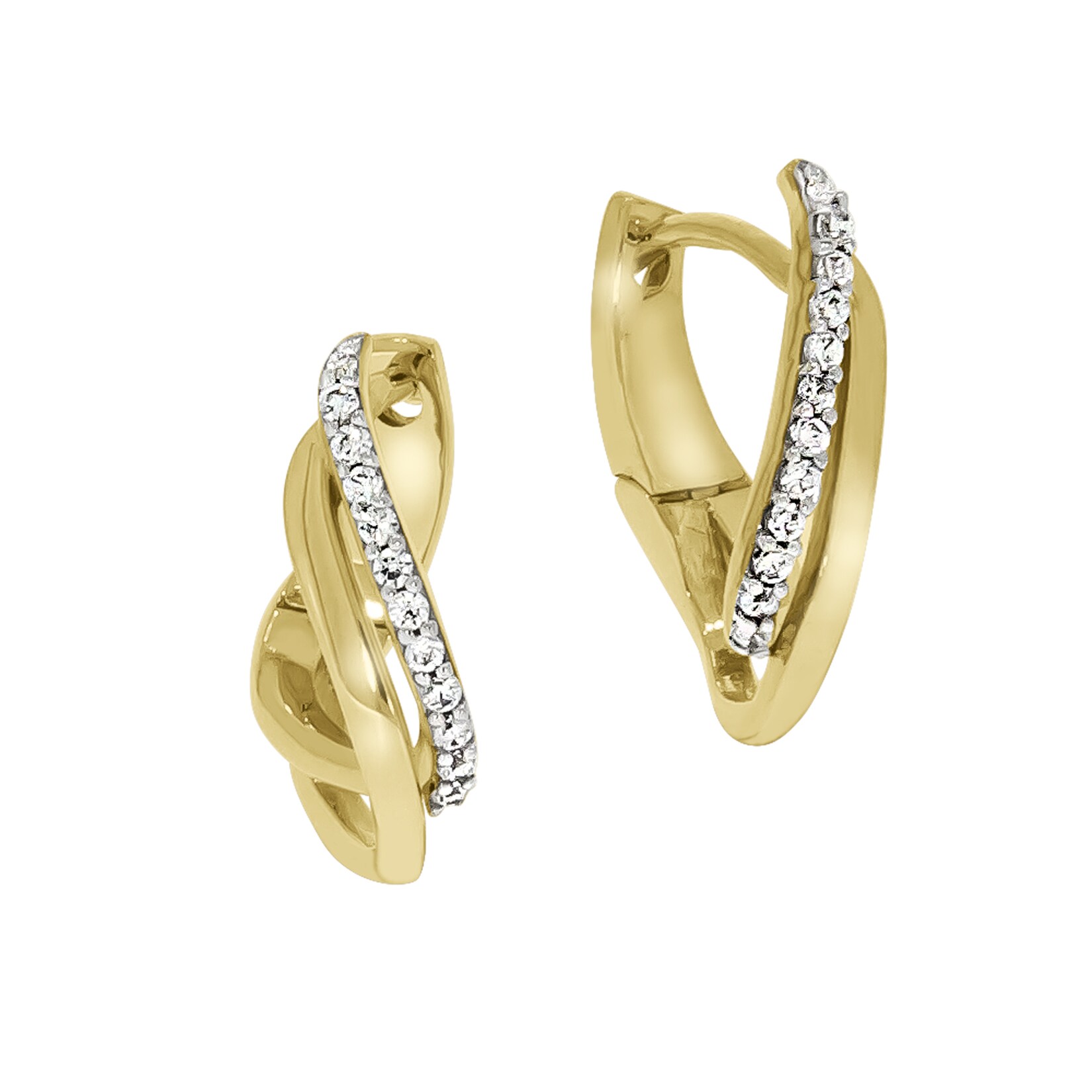 Celesta Gold Ohrring 375/- Gelbgold bicolor mit Zirkonia | 04006046344357