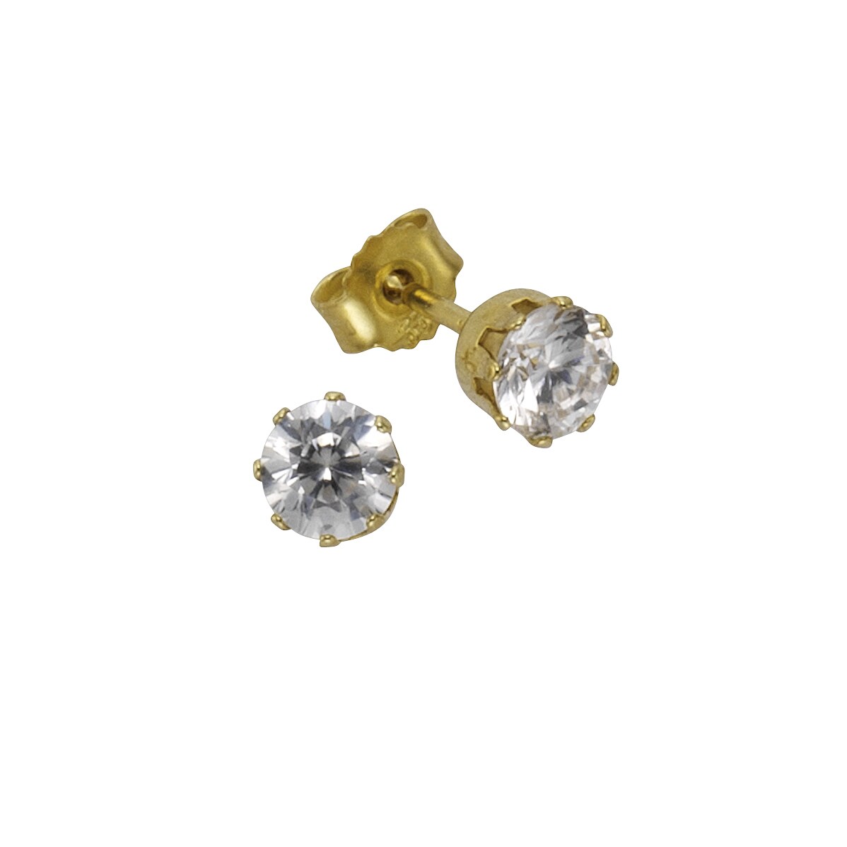 Fascination by Ellen K. Ohrstecker 333 Gold Zirkonia weiß 4,5mm | 04006046211871