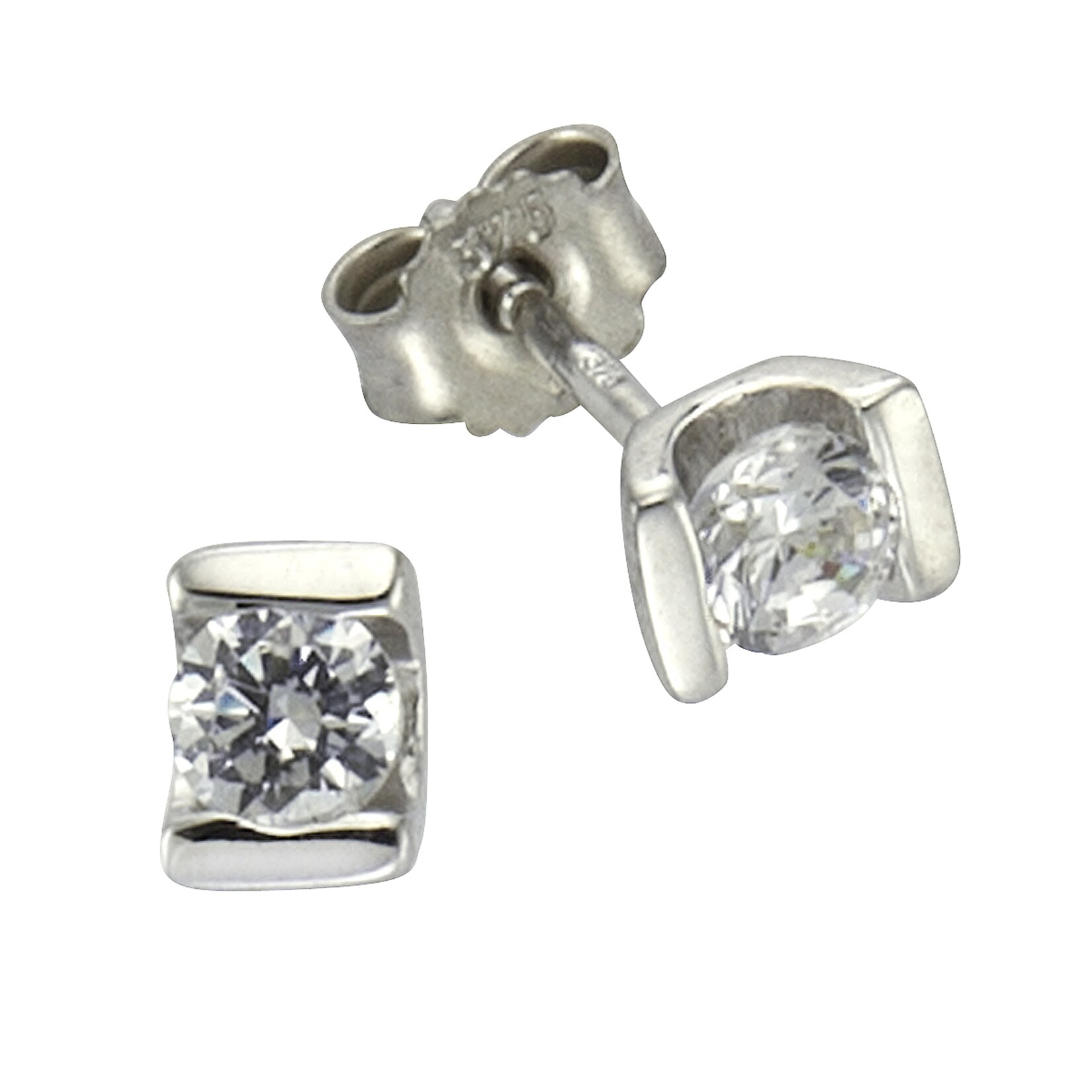 Celesta Gold Ohrring 375/- Weißgold Zirkonia | 04006046218023