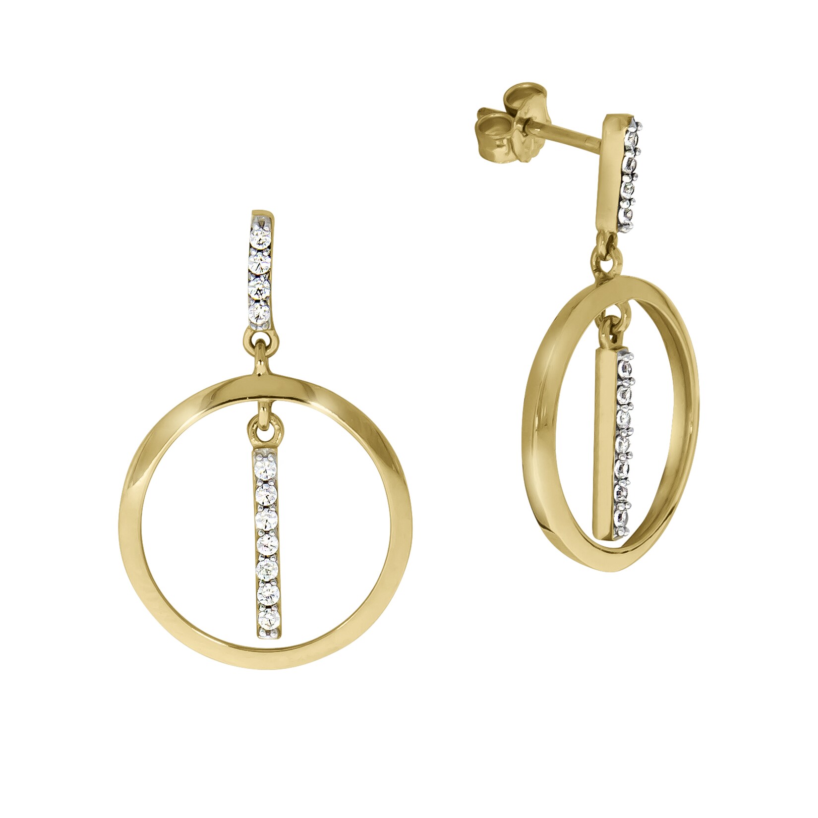 Celesta Gold Ohrring 375/- Gelbgold 2farbig Zirkonia | 04006046344296