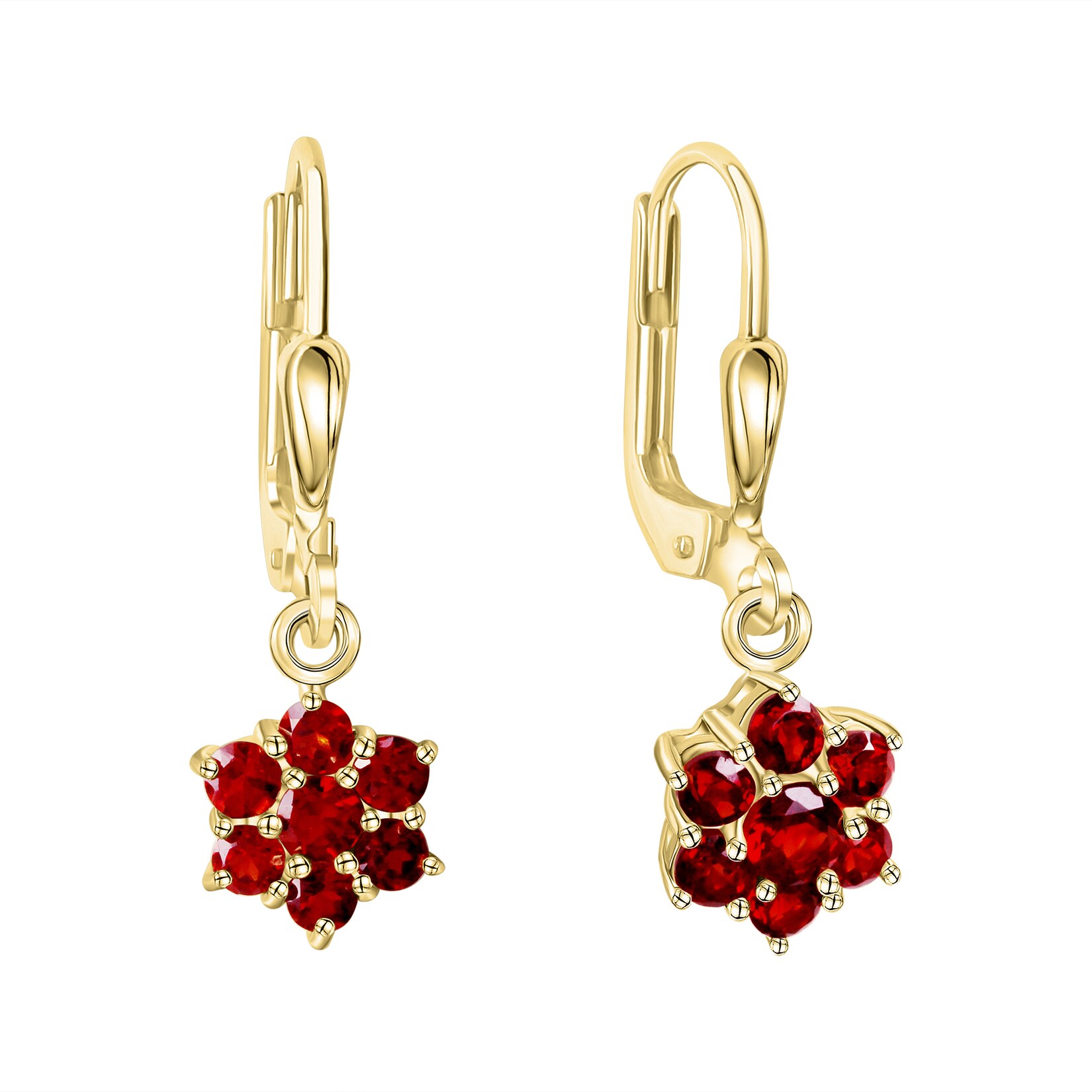 Fascination by Ellen K. Ohrhänger 585/- Gelbgold Granat