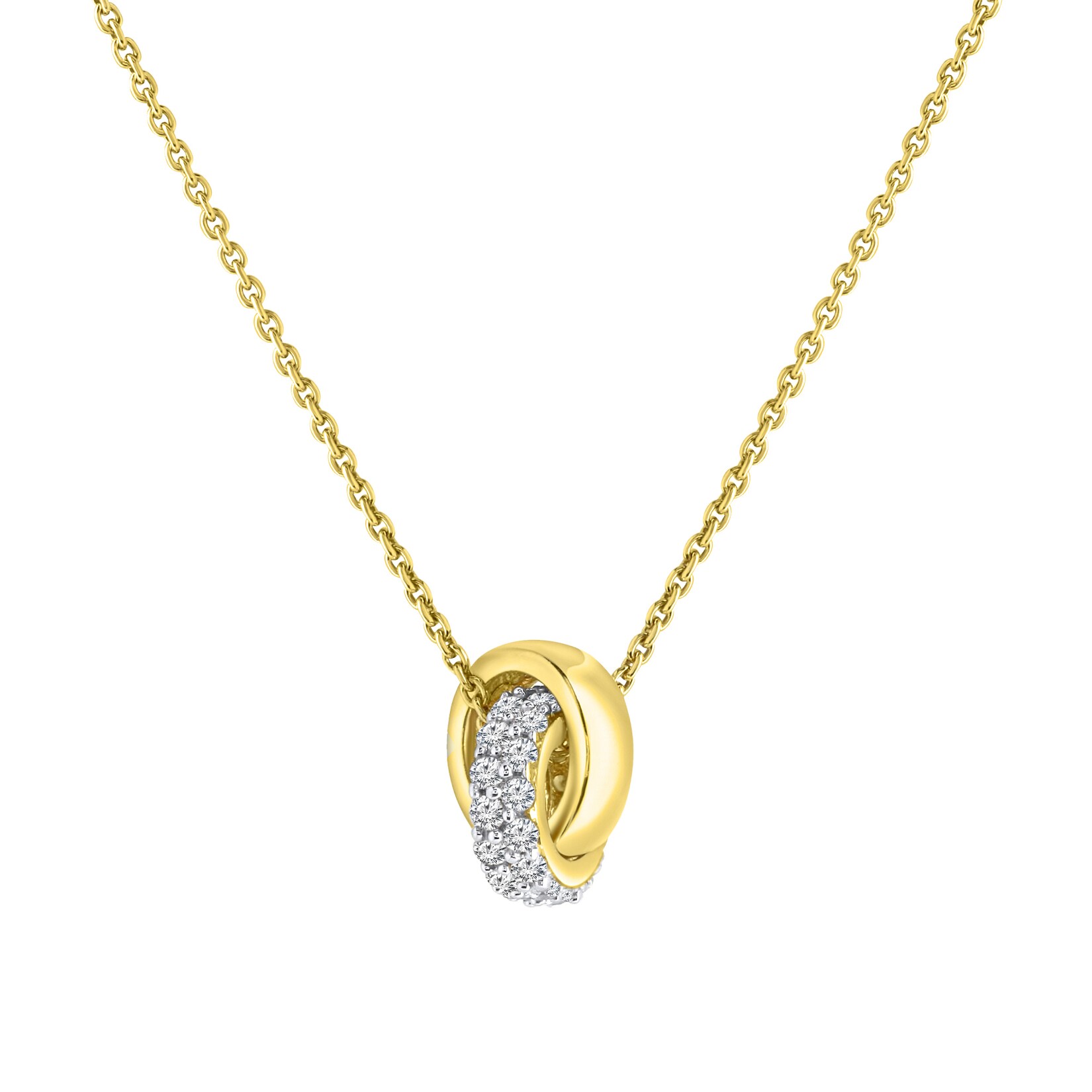 Celesta Gold Halskette 375/- Gelbgold 2farbig mit Zirkonia | 04006046279758