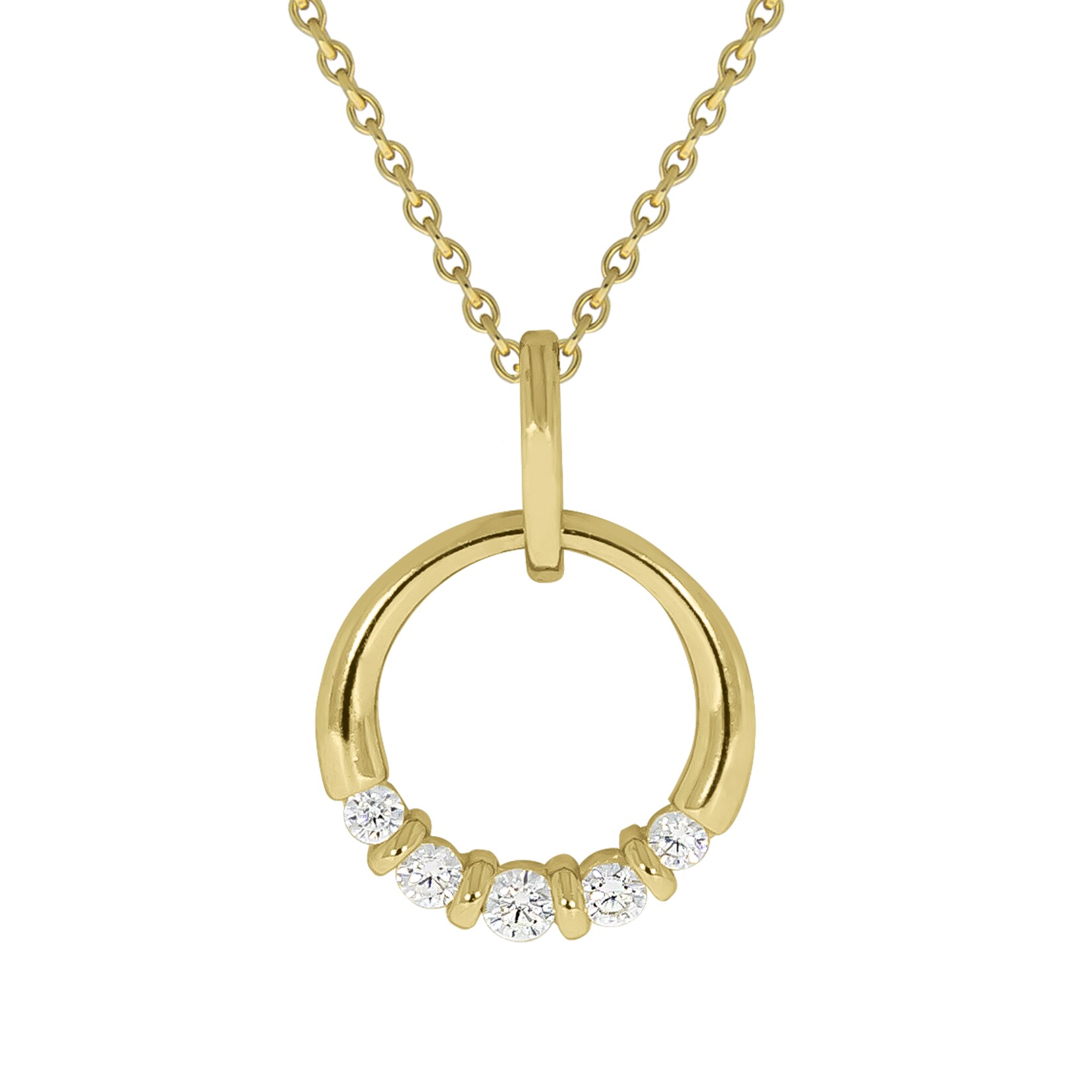 Celesta Gold Halskette 375/- Gelbgold Zirkonia | 04006046344265