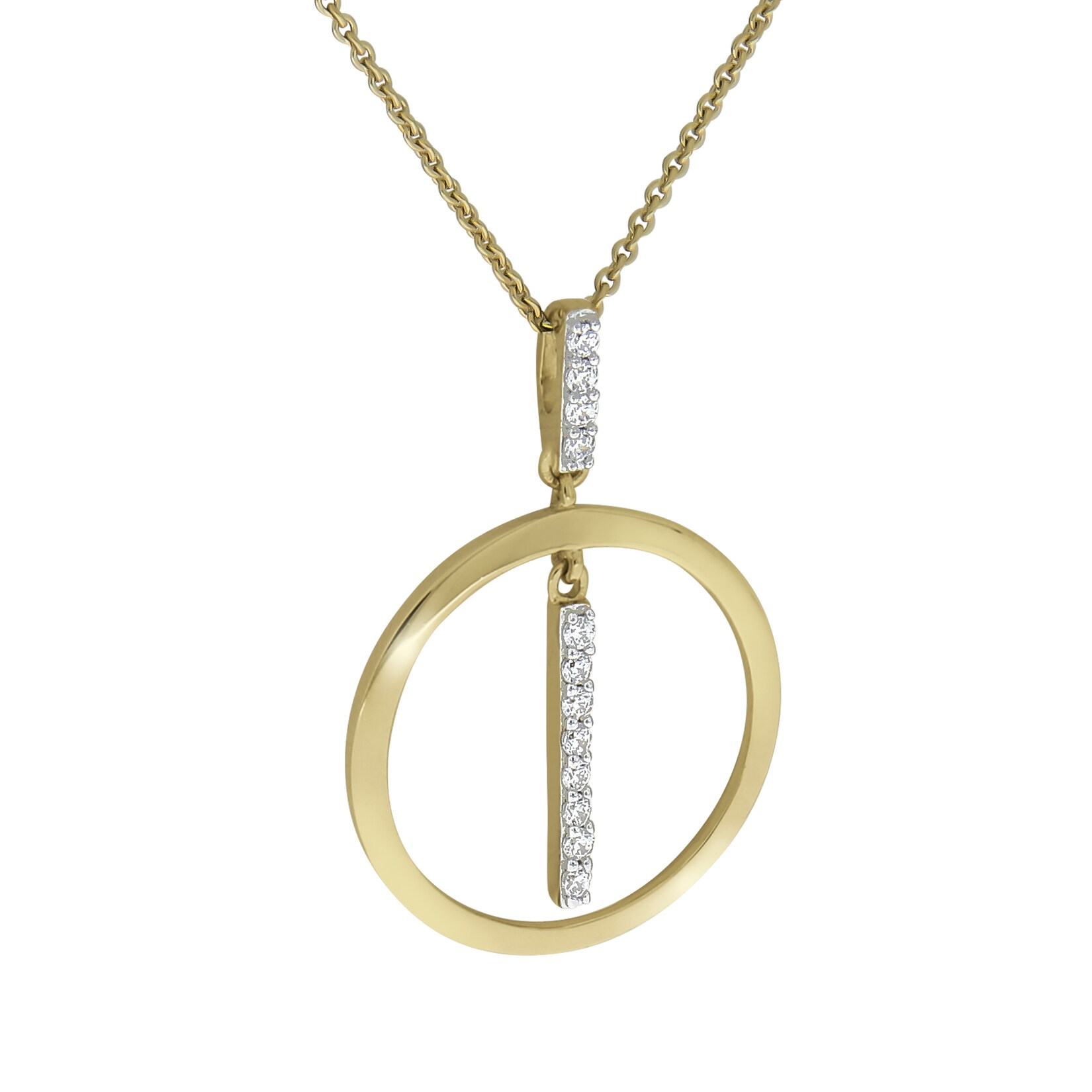 Celesta Gold Halskette 375/- Gelbgold 2farbig Zirkonia | 04006046344302