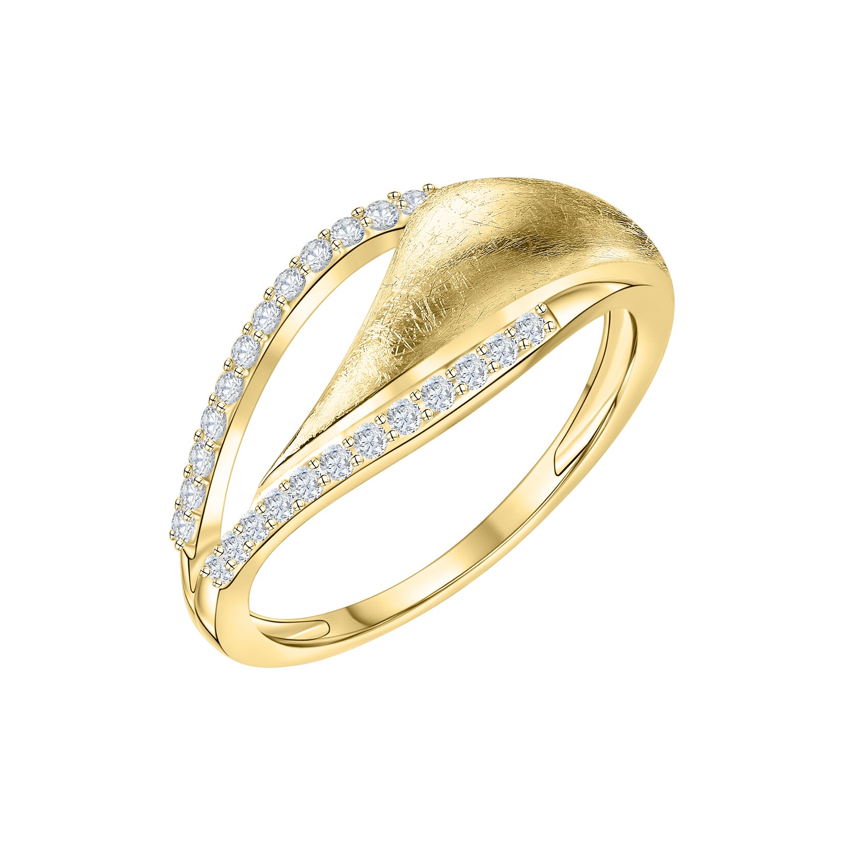Fascination by Ellen K. Ring 585 Gold zweifarbig mit 24x Zirkonia weiß