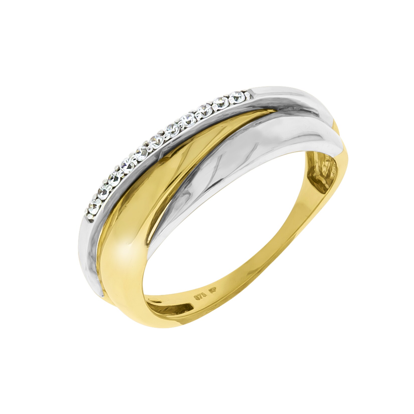 Celesta Gold Ring 375/- Gelbgold/Weißgold Zirkonia