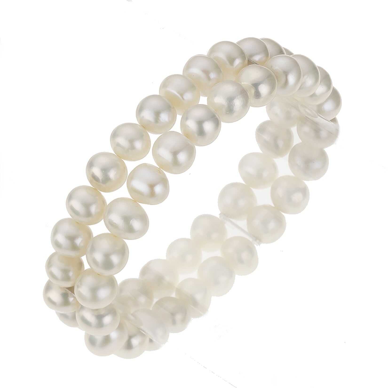 Zeeme Pearls Armband Süßwasserzuchtperlen weiß 8mm zweireihig | 04006046114318