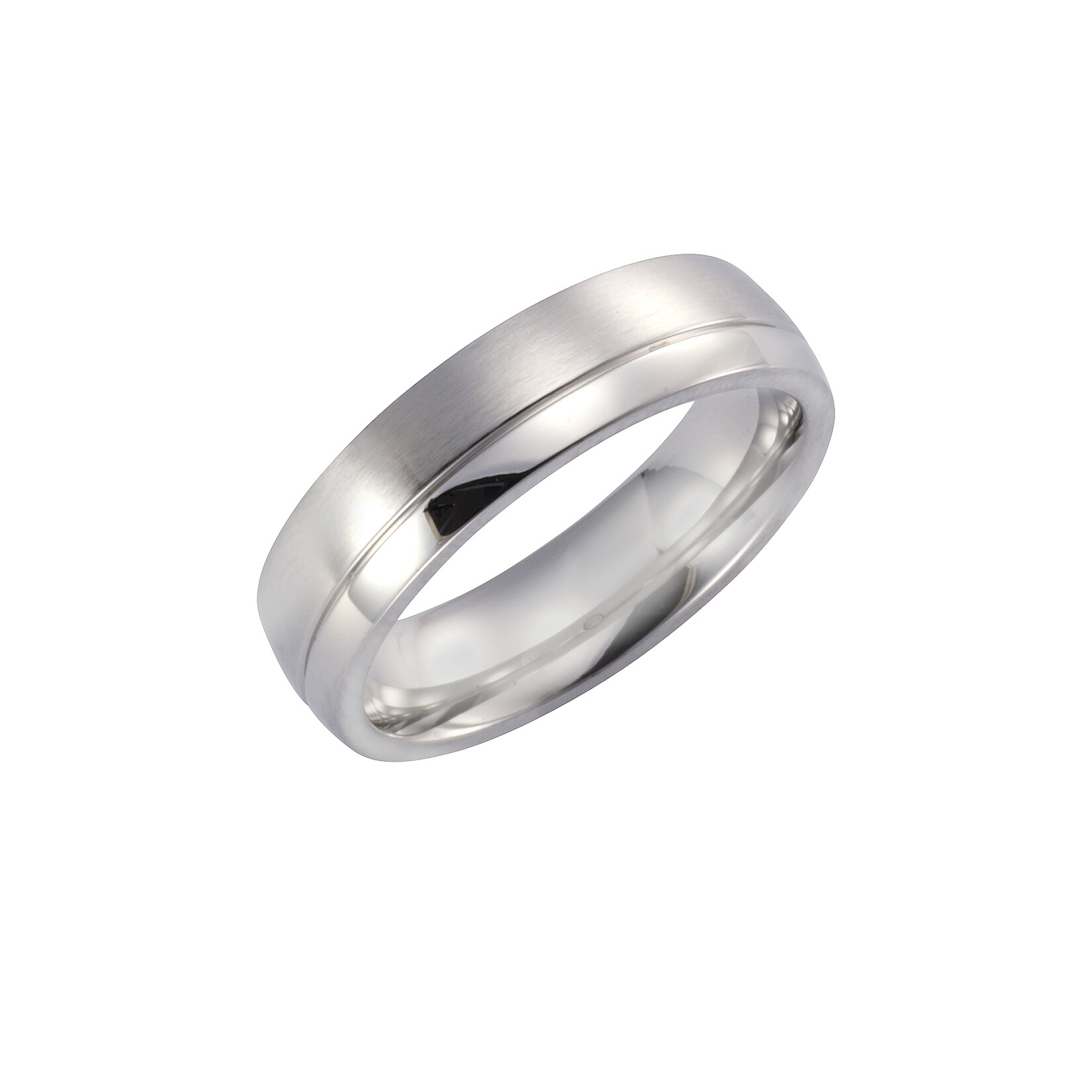 Zeeme Stainless Steel Ring Edelstahl glanz/mattiert 6mm breit | 04006046306218