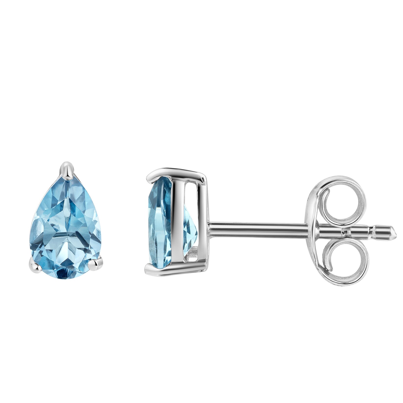 Zeeme Gemstones Ohrstecker Silber 925 rhodiniert mit Topas in Tropfen-Form