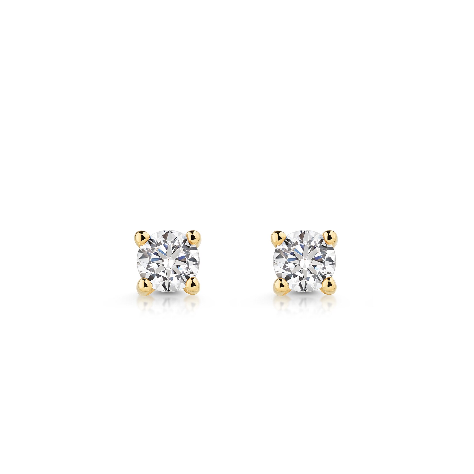 Fascination by Ellen K. Ohrstecker Gelbgold 375 Zirkonia rund 3,4mm Studs Glanz