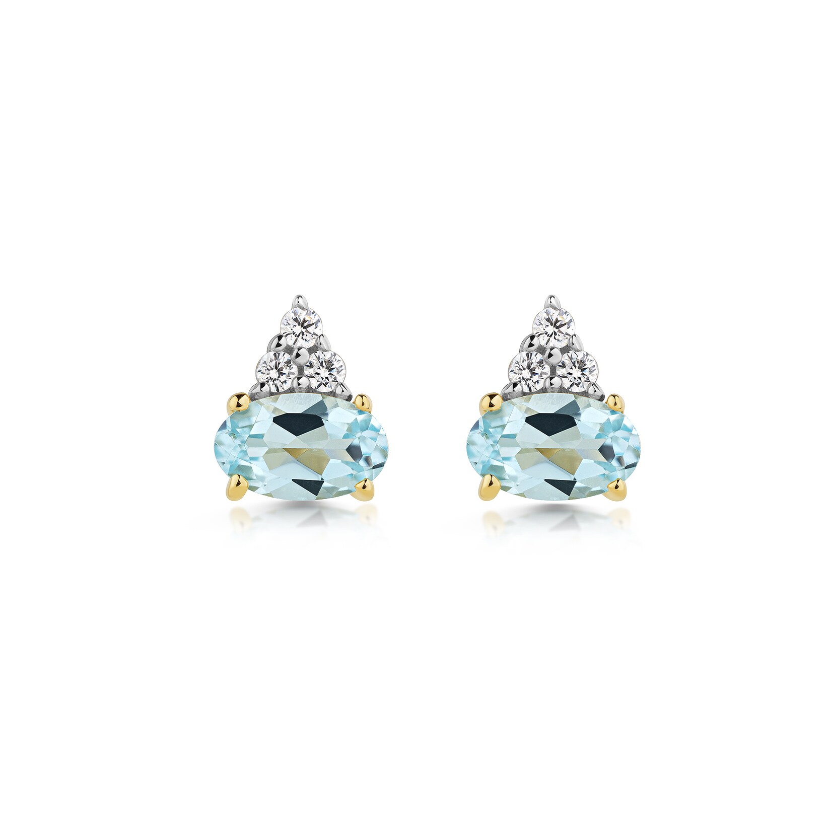 Fascination by Ellen K. Ohrstecker Gelbgold 375 Sky-Blue-Topas Zirkonia Tropfen