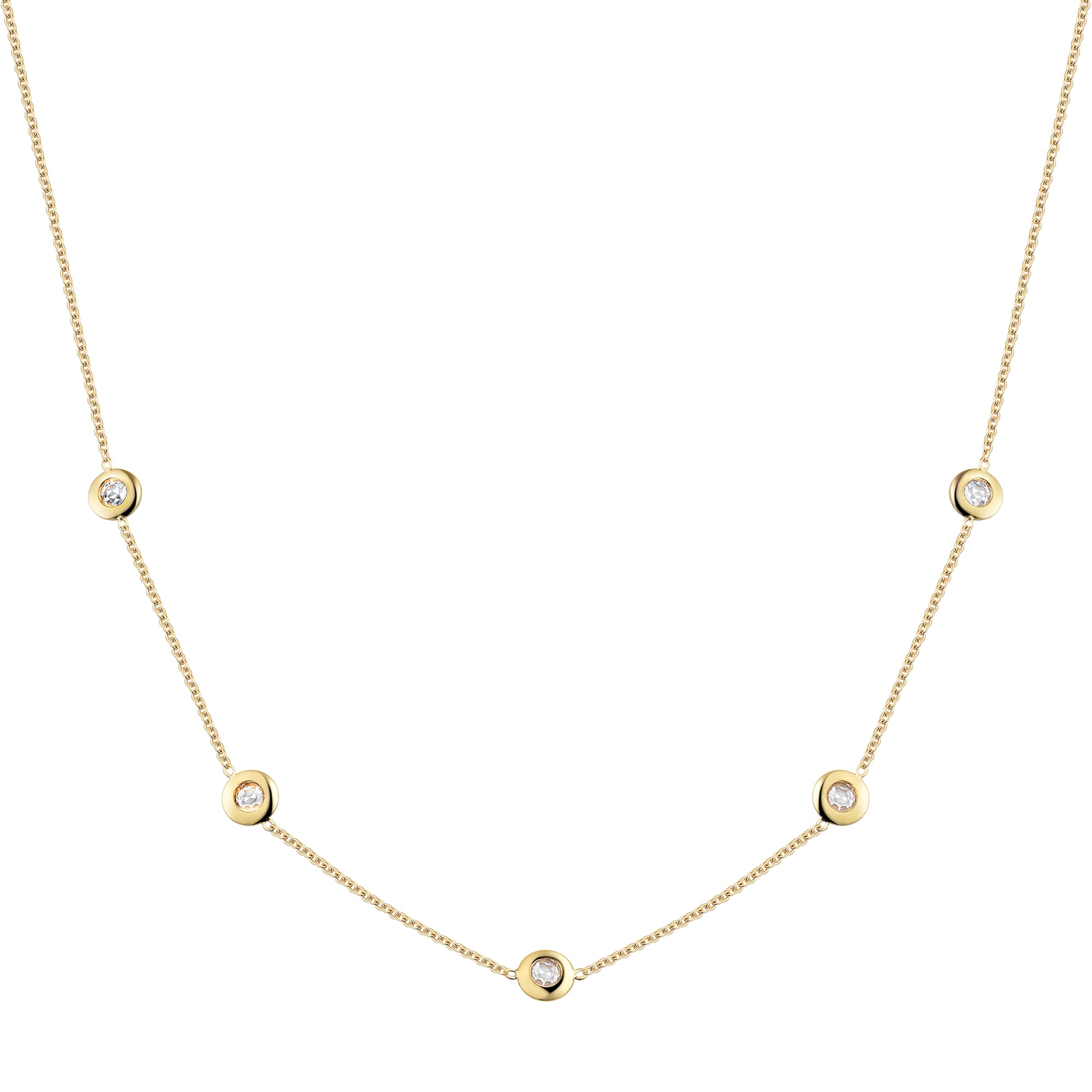 Fascination by Ellen K. Collier Gelbgold 375 mit Zirkonia und Ankerkette 42+3,5cm - Bild 1