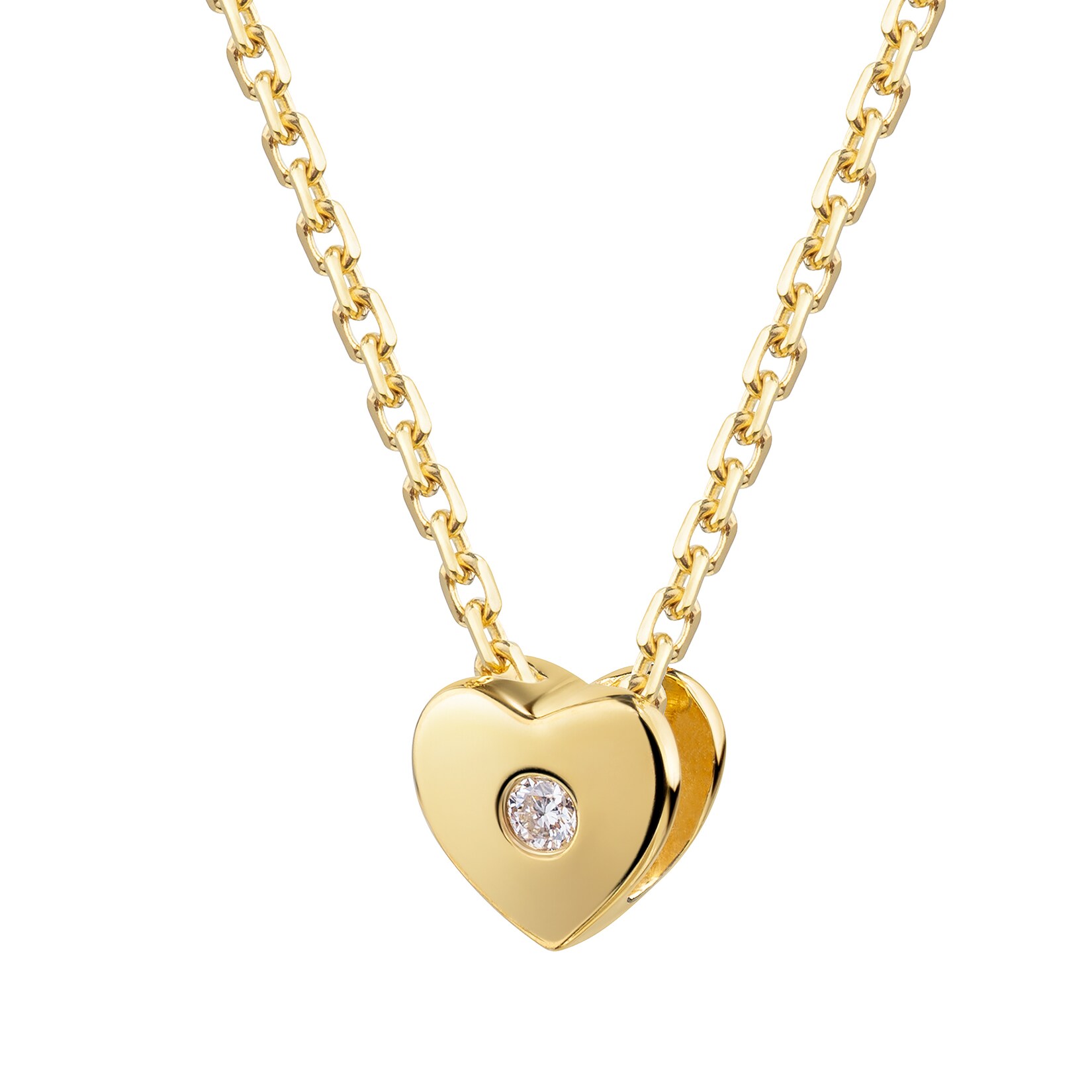 Diamonds by Ellen K. Collier Gelbgold 375 mit Diamant 0,01ct mit Herz-Form 45cm