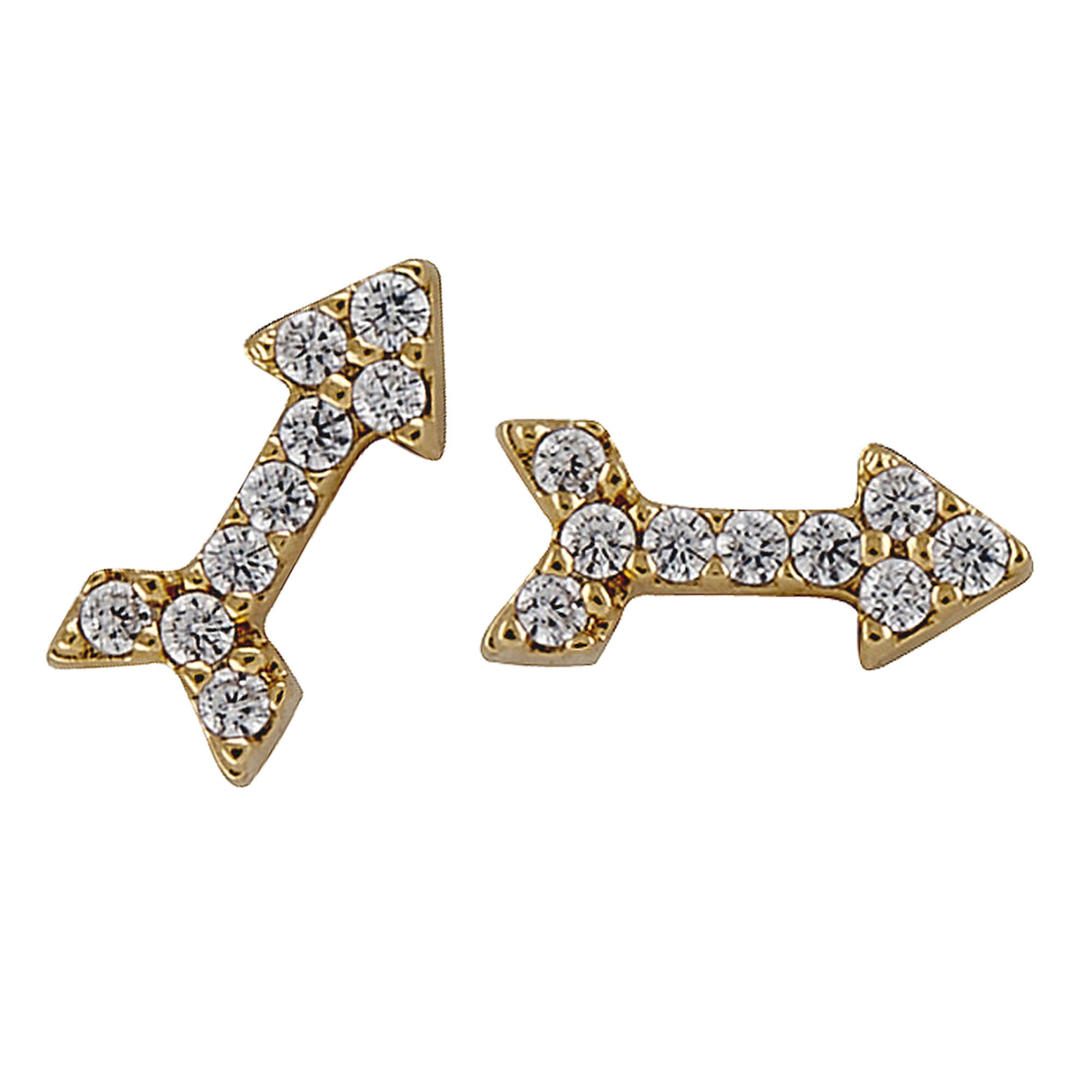 Buckley London Ohrstecker Messing vergoldet mit Zirkonia - Bild 1