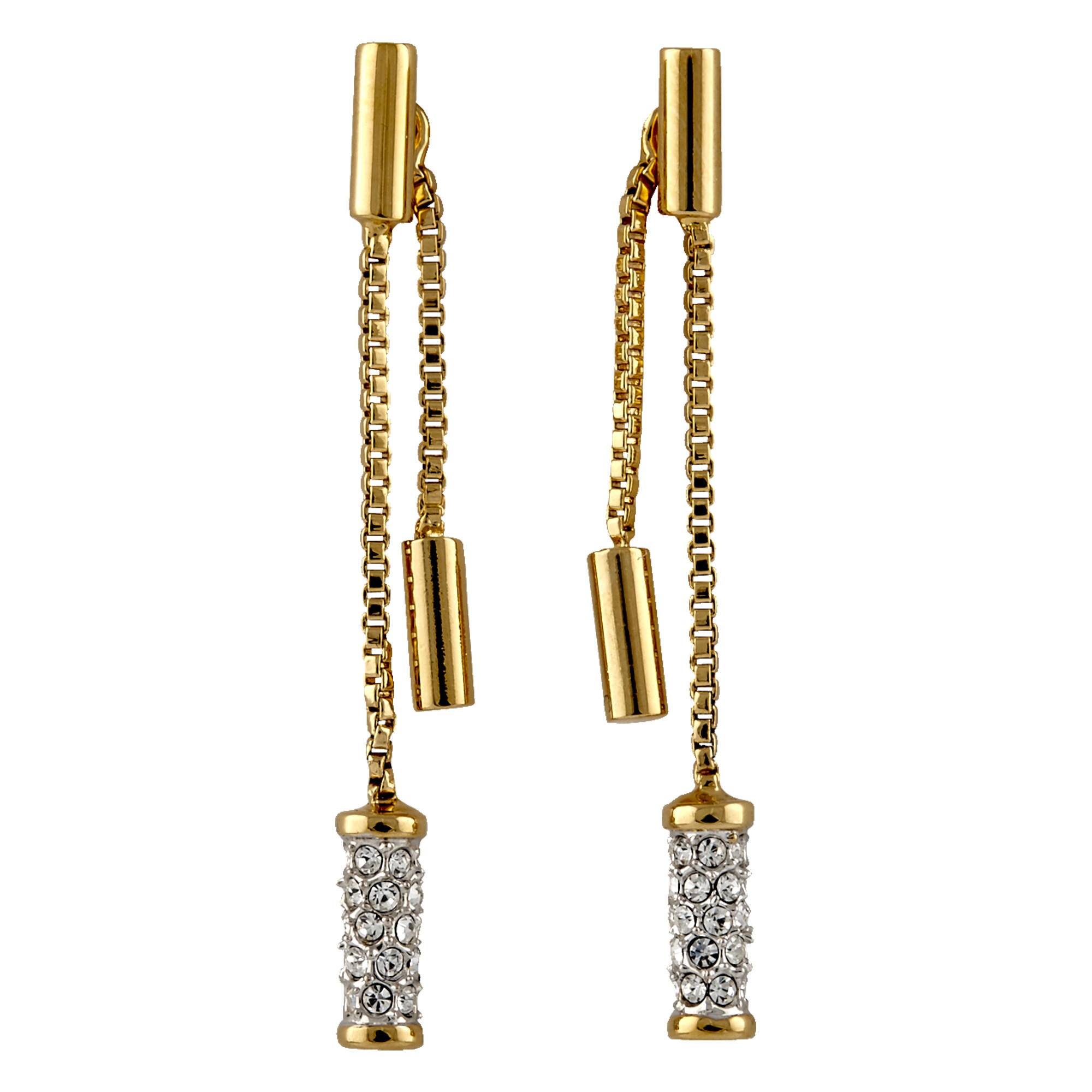 Buckley London Ohrh&auml;nger Messing vergoldet mit Kristallen - Bild 1