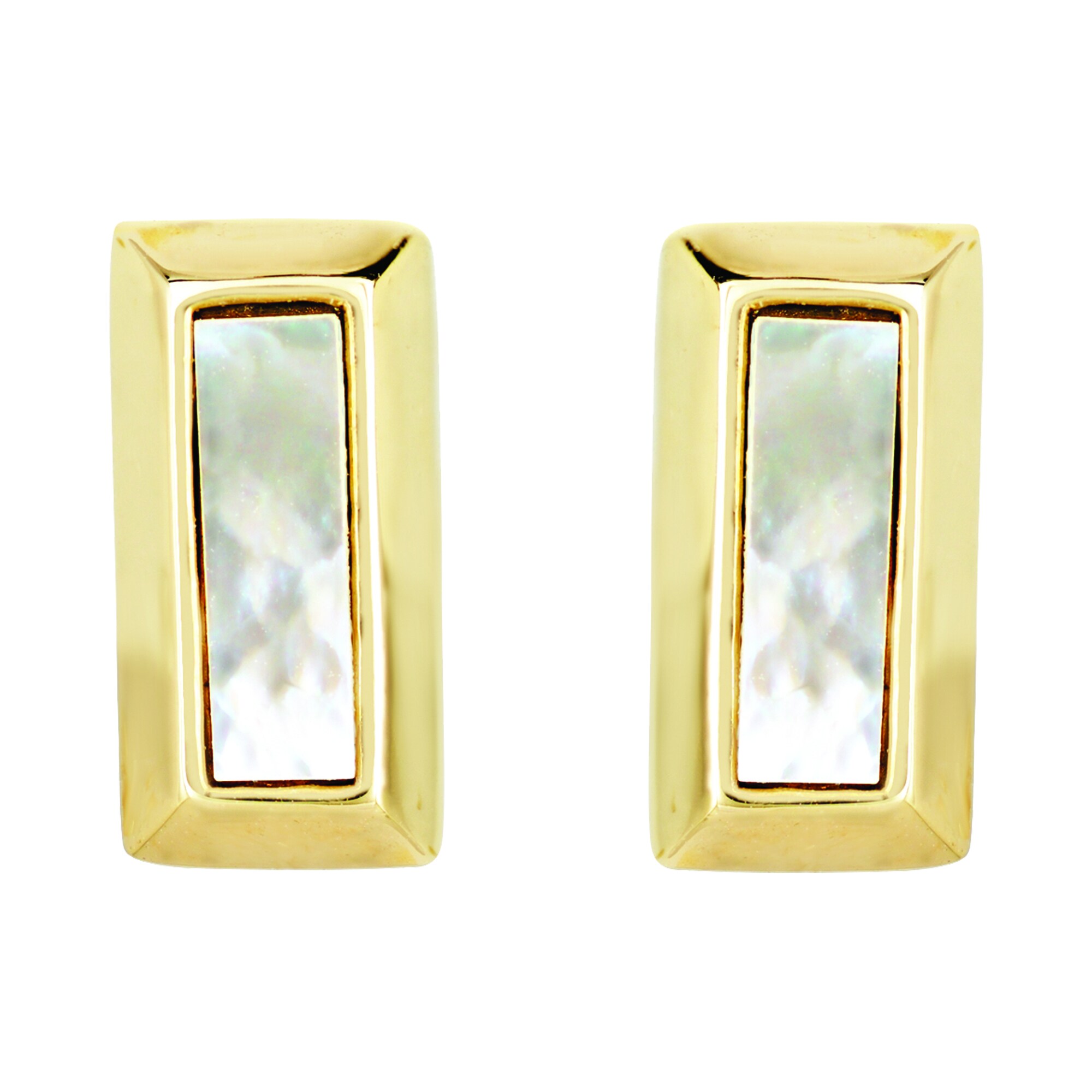 Buckley London Ohrstecker Messing vergoldet Perlmutt - Bild 1