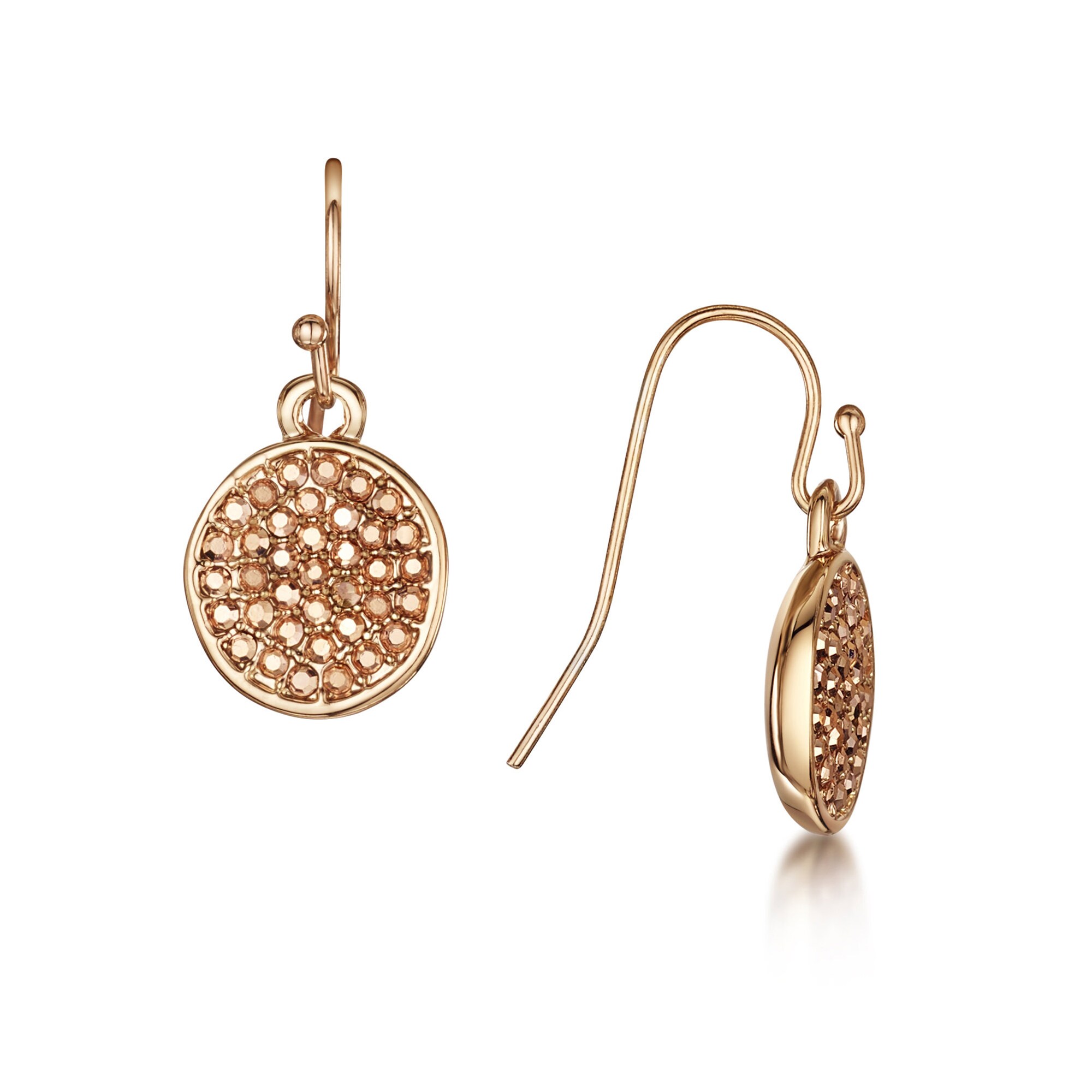 Buckley London Ohrh&auml;nger ros&egrave;farben mit caprifarbenen Kristallen - Bild 1