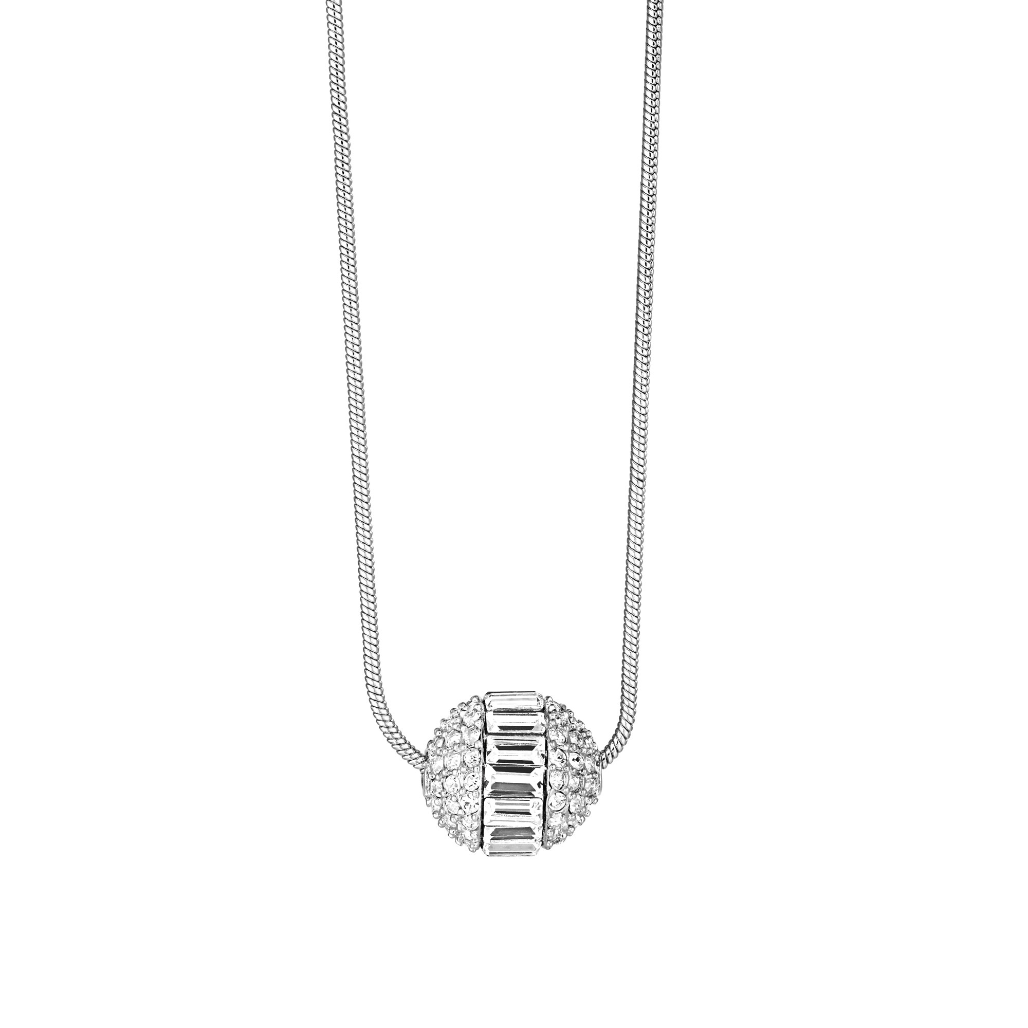 Buckley London Anh&auml;nger mit Kette Messing rhodiniert mit Kristall - Bild 1