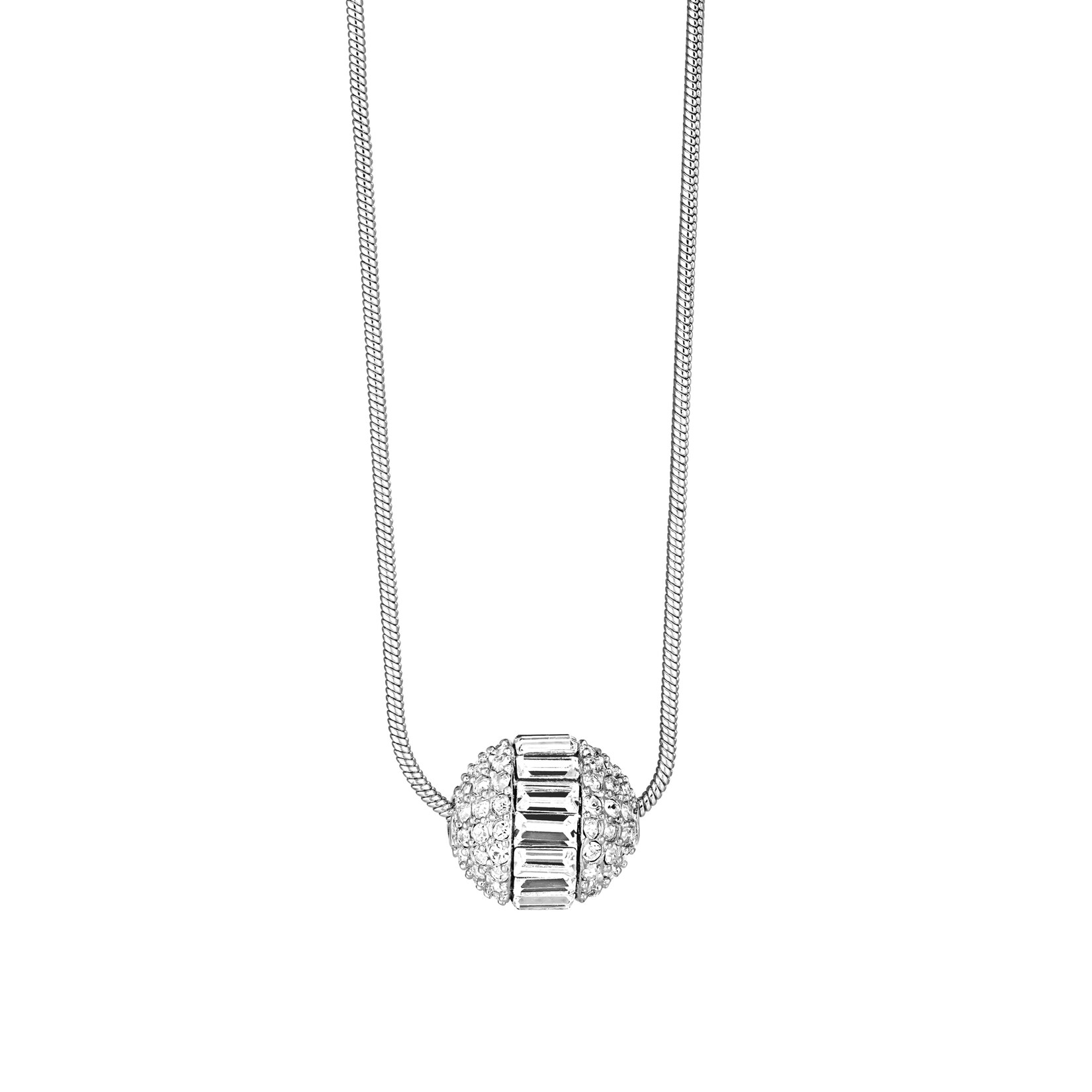 Buckley London Anhänger mit Kette Messing rhodiniert mit Kristall | 04006046297110