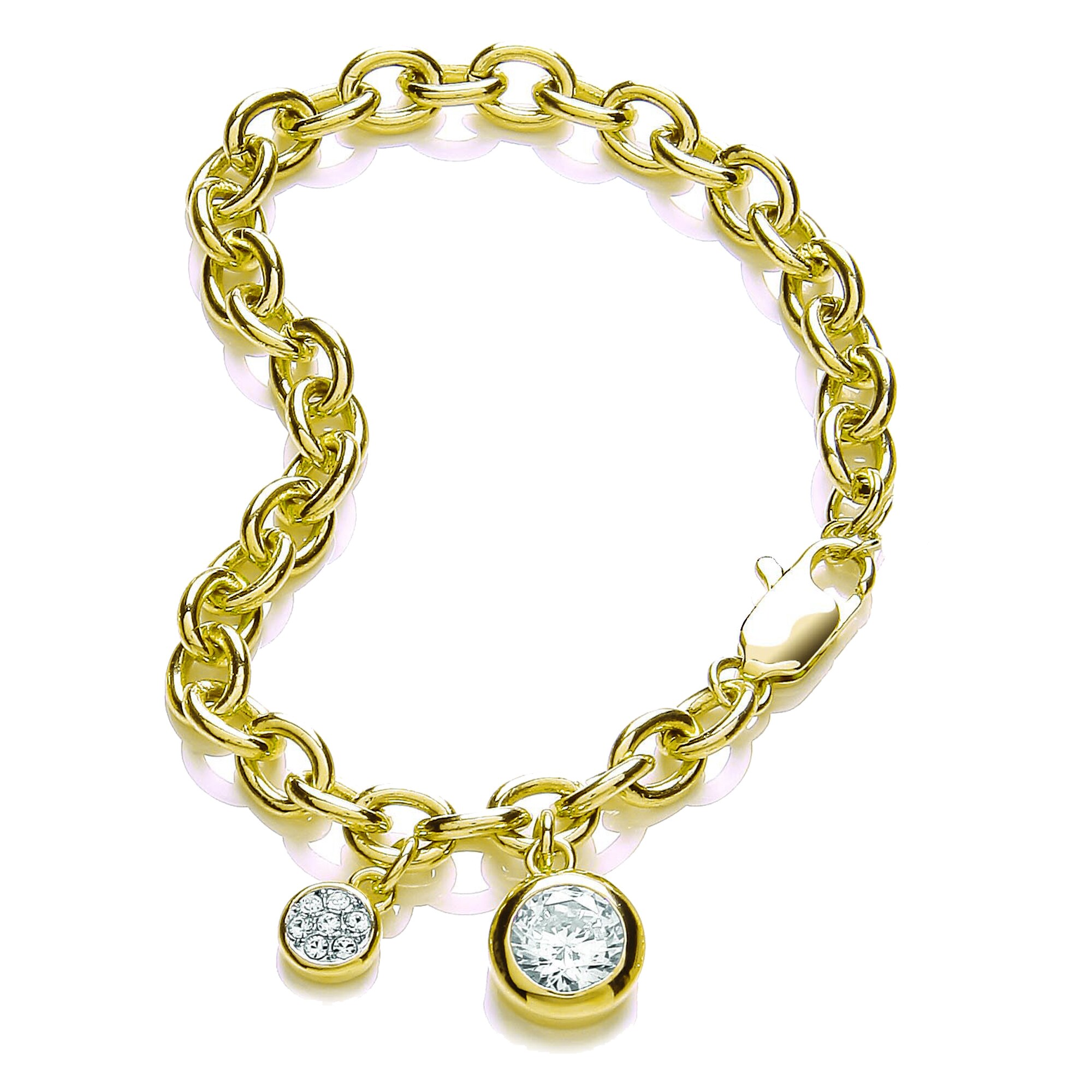 Buckley London Armschmuck vergoldet mit Anh&auml;ngern mit Kristallen - Bild 1