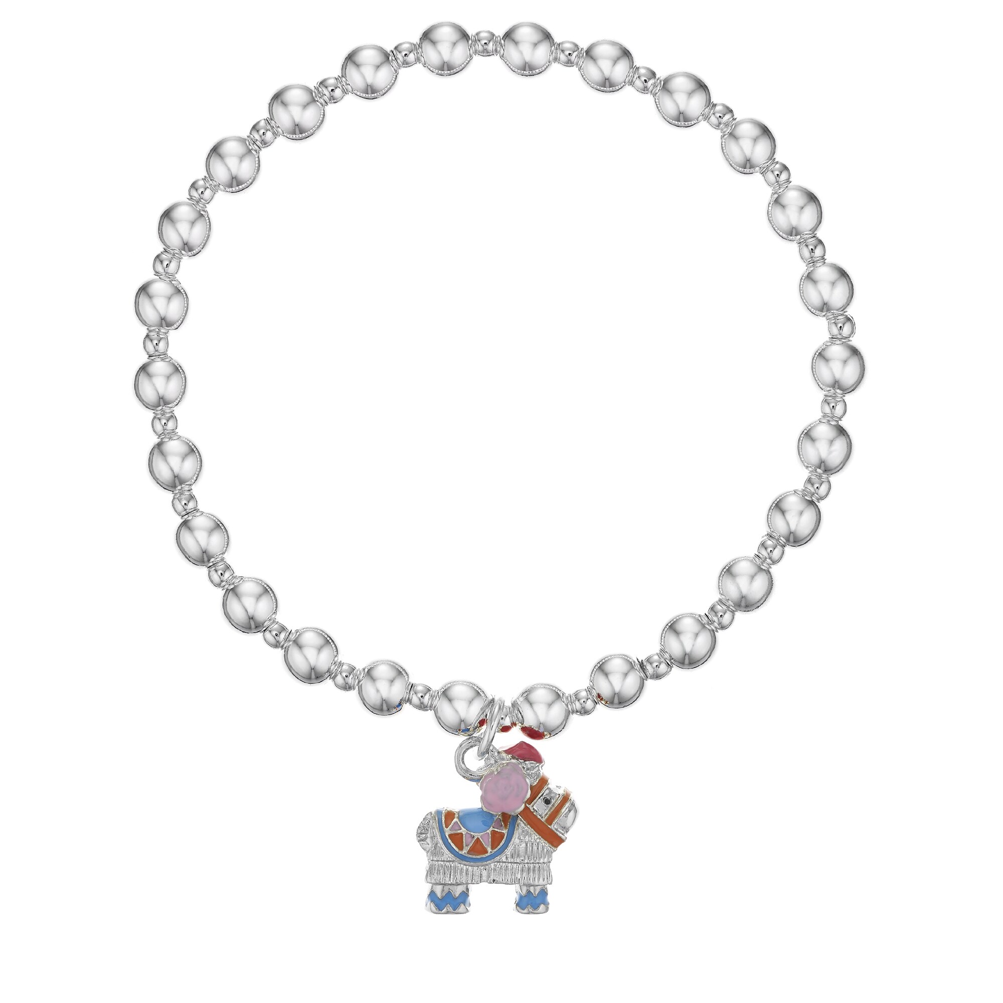 Buckley London Armband Messing silberfarben Stretch Pinata Lack - Bild 1