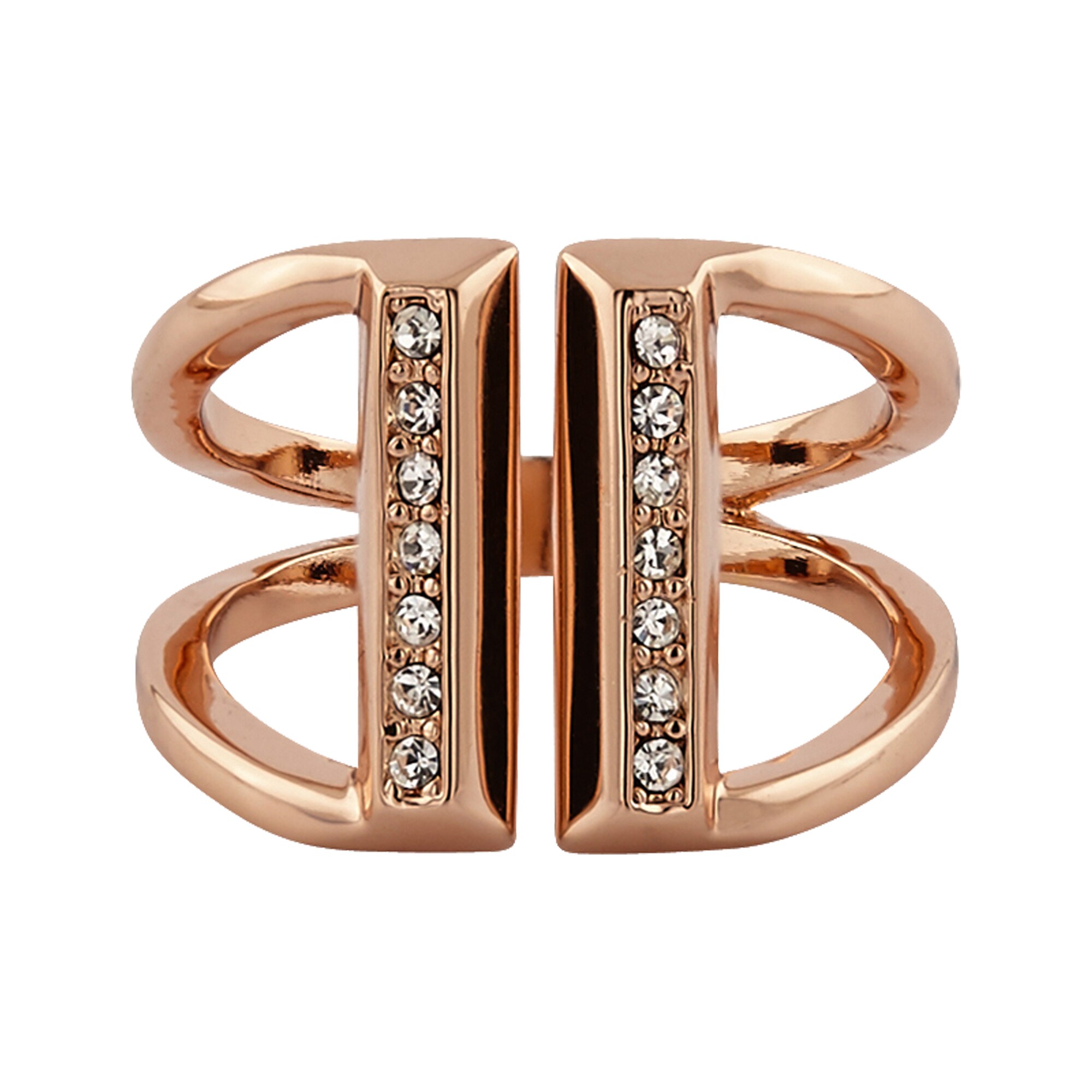 Buckley London Ring ros&eacute;vergoldet mit Kristallen - Bild 1