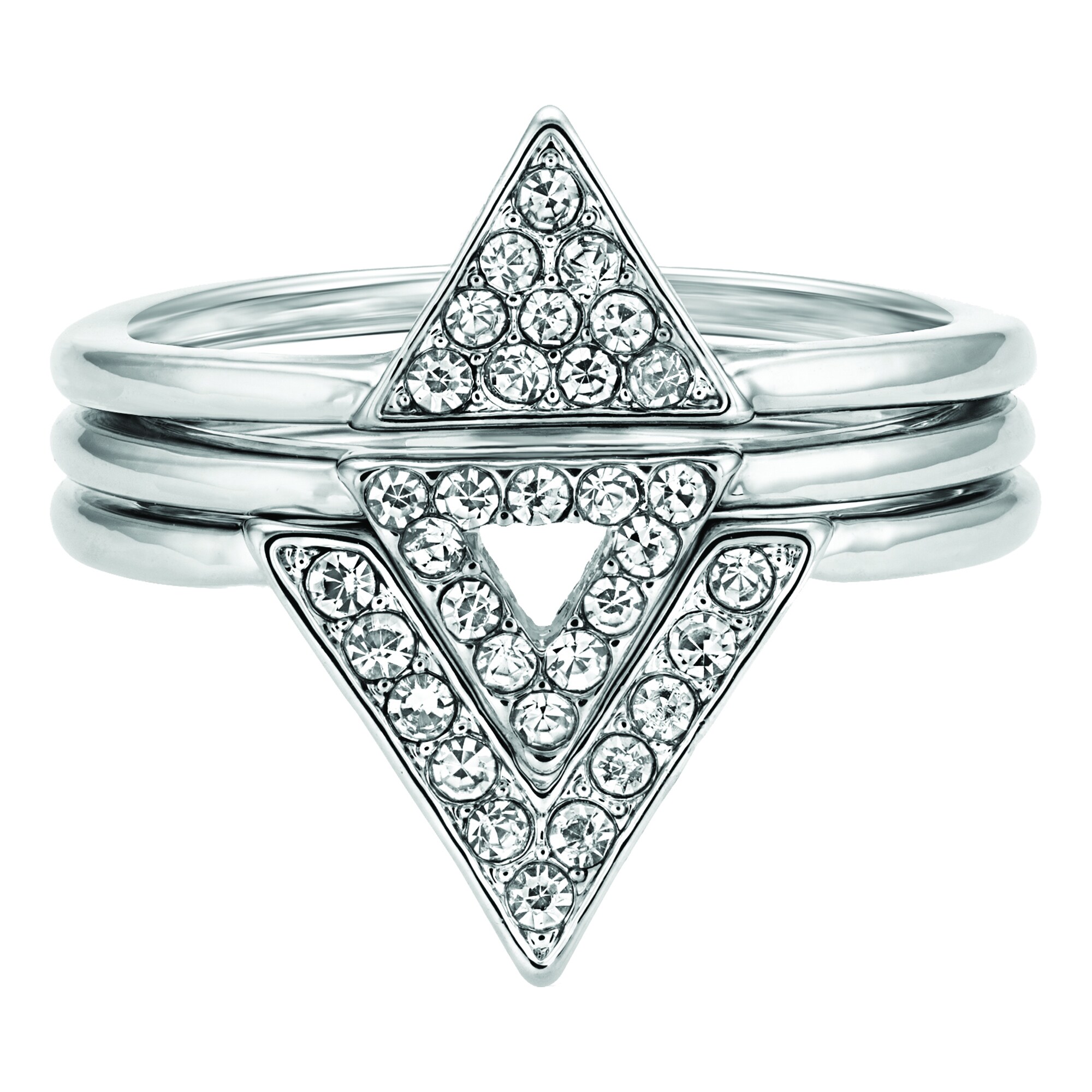 Buckley London Ring rhodiniert mit Kristallen - Bild 1