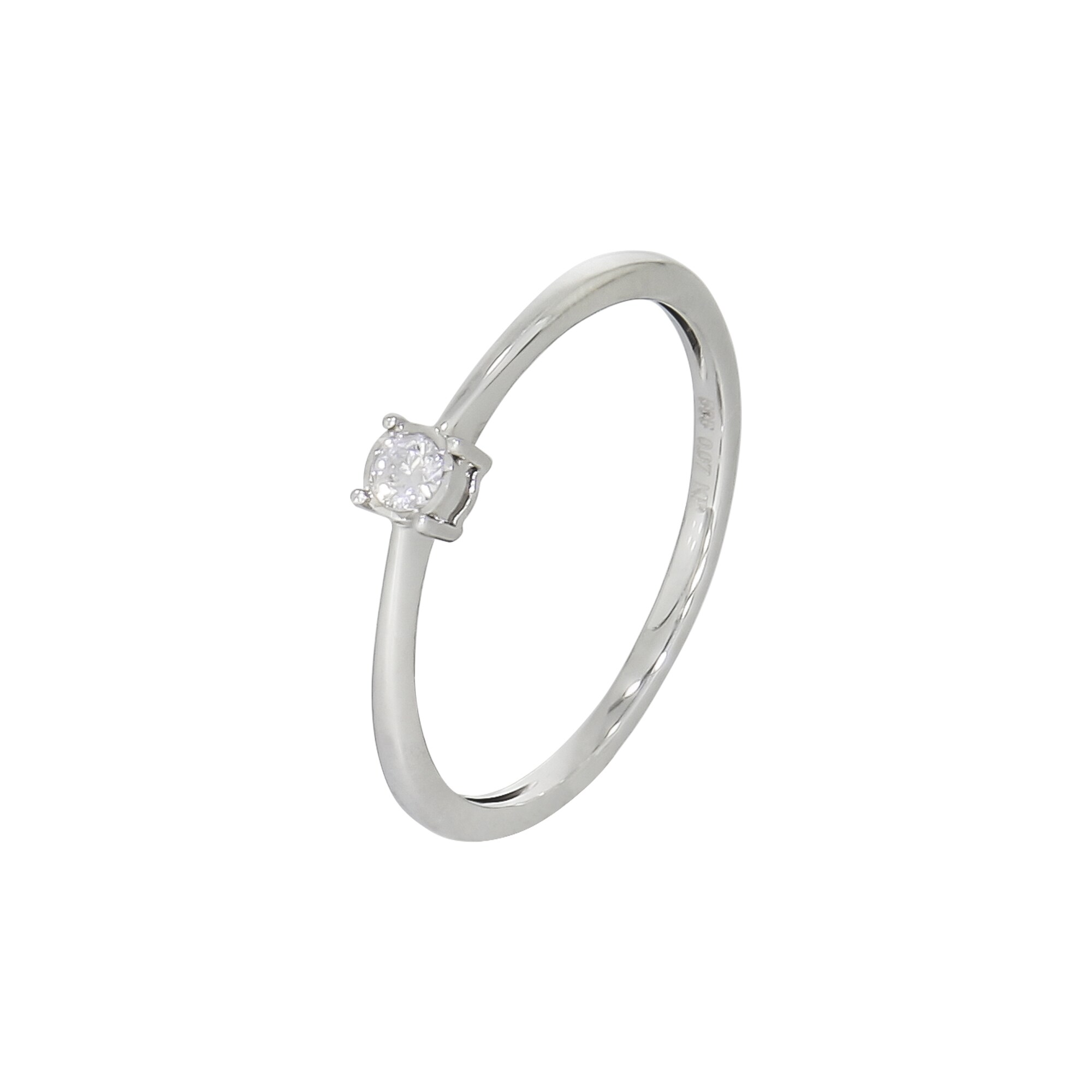 Diamonds by Ellen K. Ring 585/- Wei&szlig;gold Brillant 0,066ct. - Bild 1