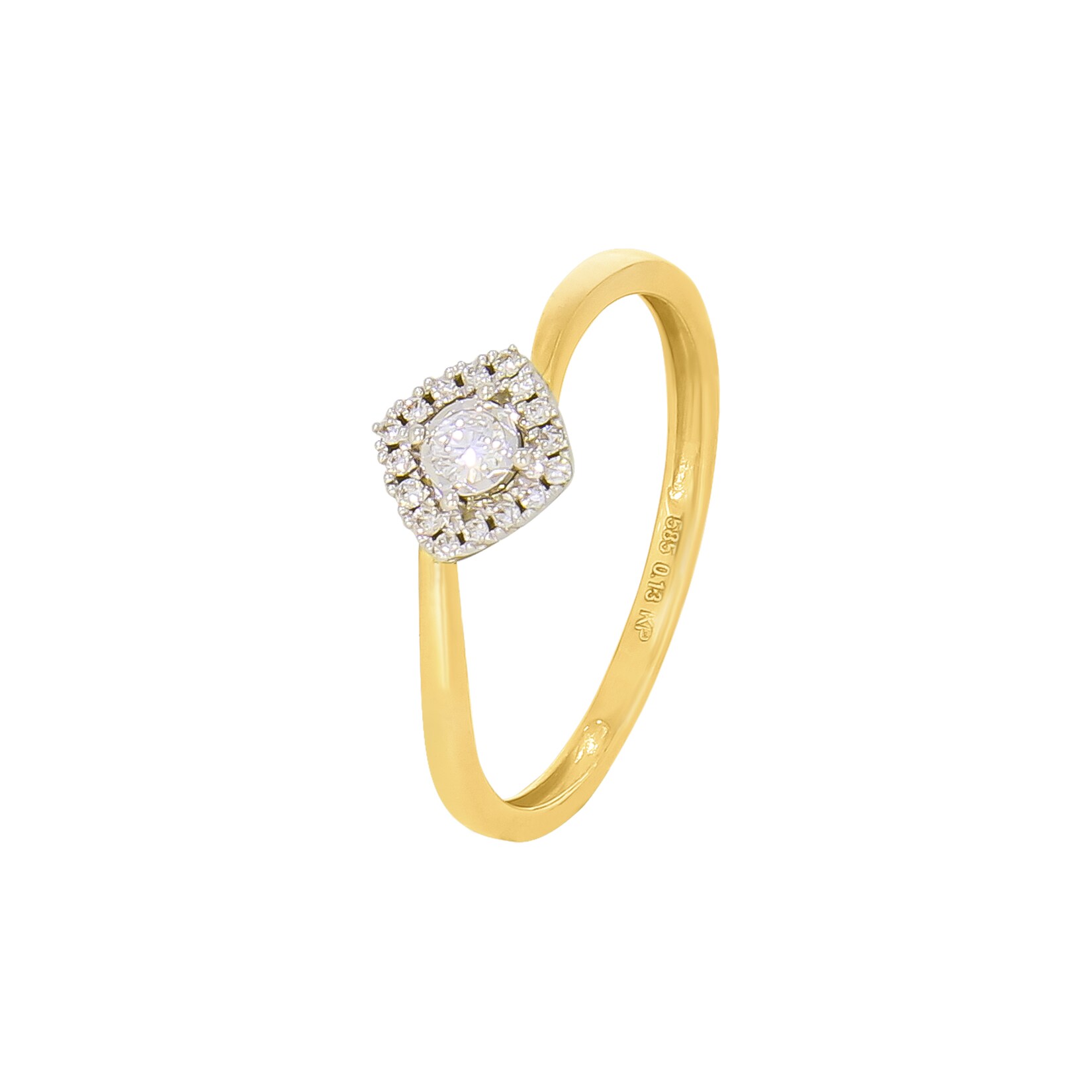Diamonds by Ellen K. Ring 585 Gold zweifarbig 17 Brillanten zus. 0,13ct. | 04006046346450