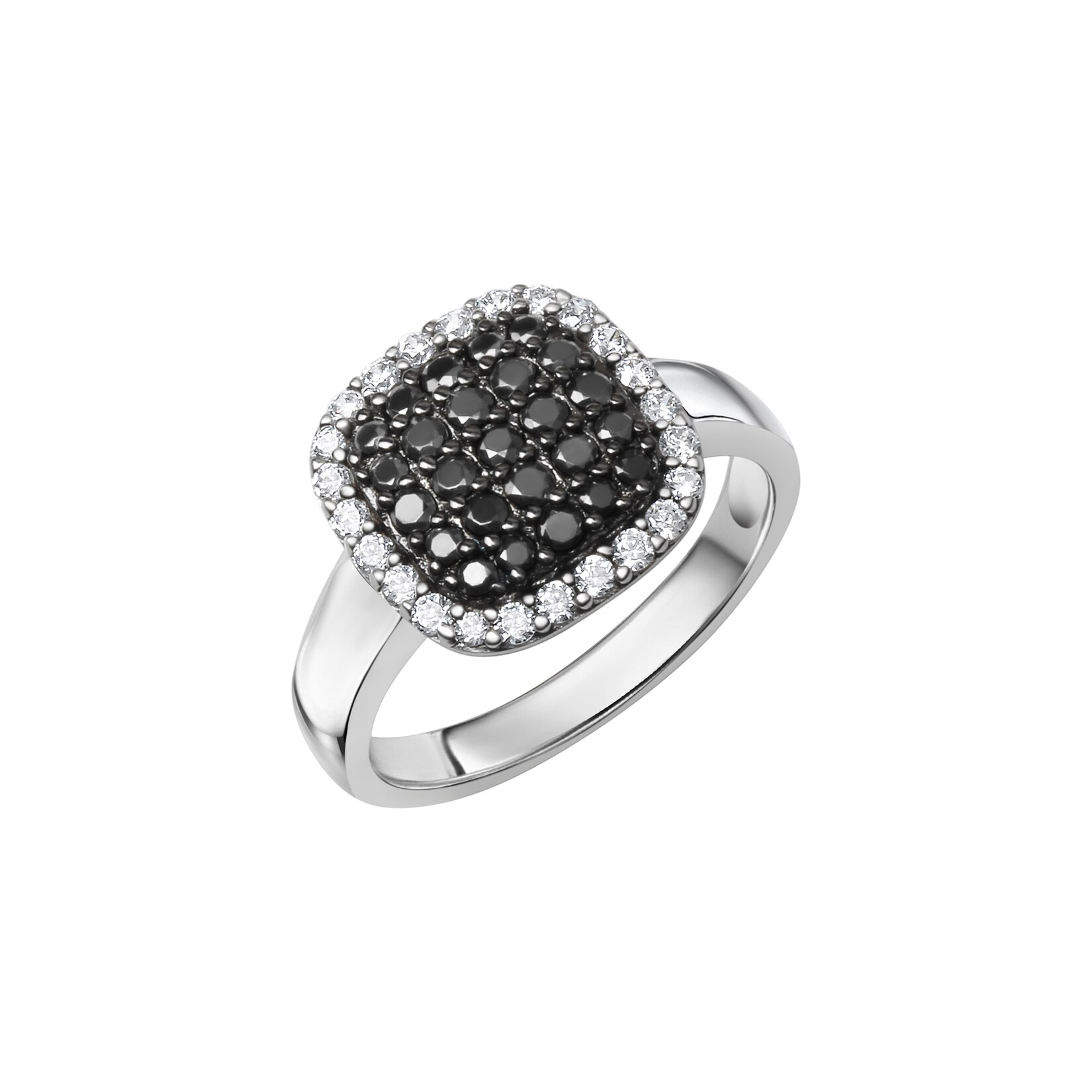 Zeeme Silber Ring 925/- Sterling Silber rhodiniert Zirkonia