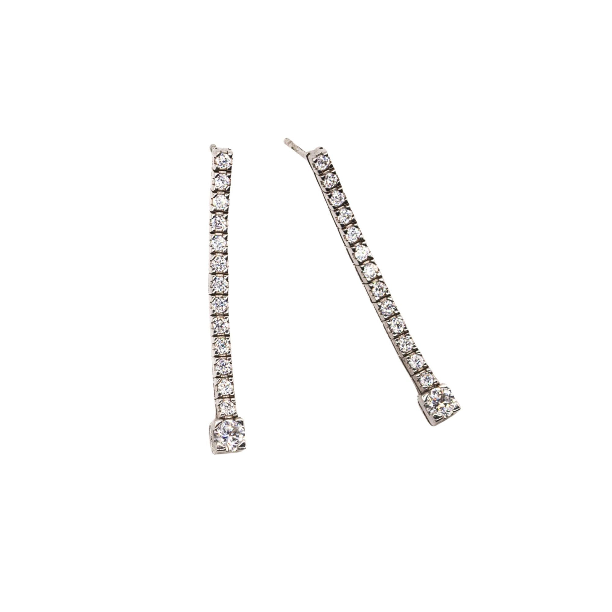 LEIS Ohrh&auml;nger 925 Sterling Silber rhodiniert Gl&auml;nzend Zirkonia wei&szlig; - Bild 1