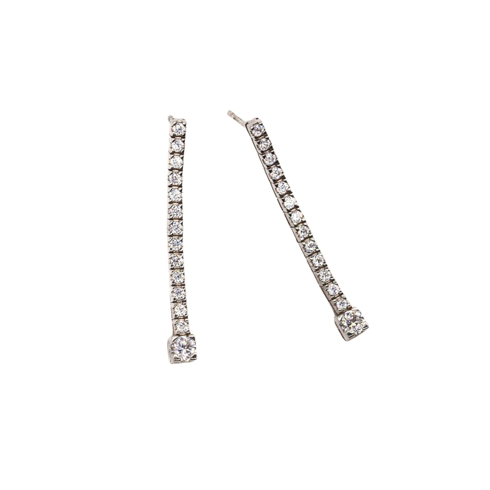 LEIS Ohrhänger 925 Sterling Silber rhodiniert Glänzend Zirkonia weiß