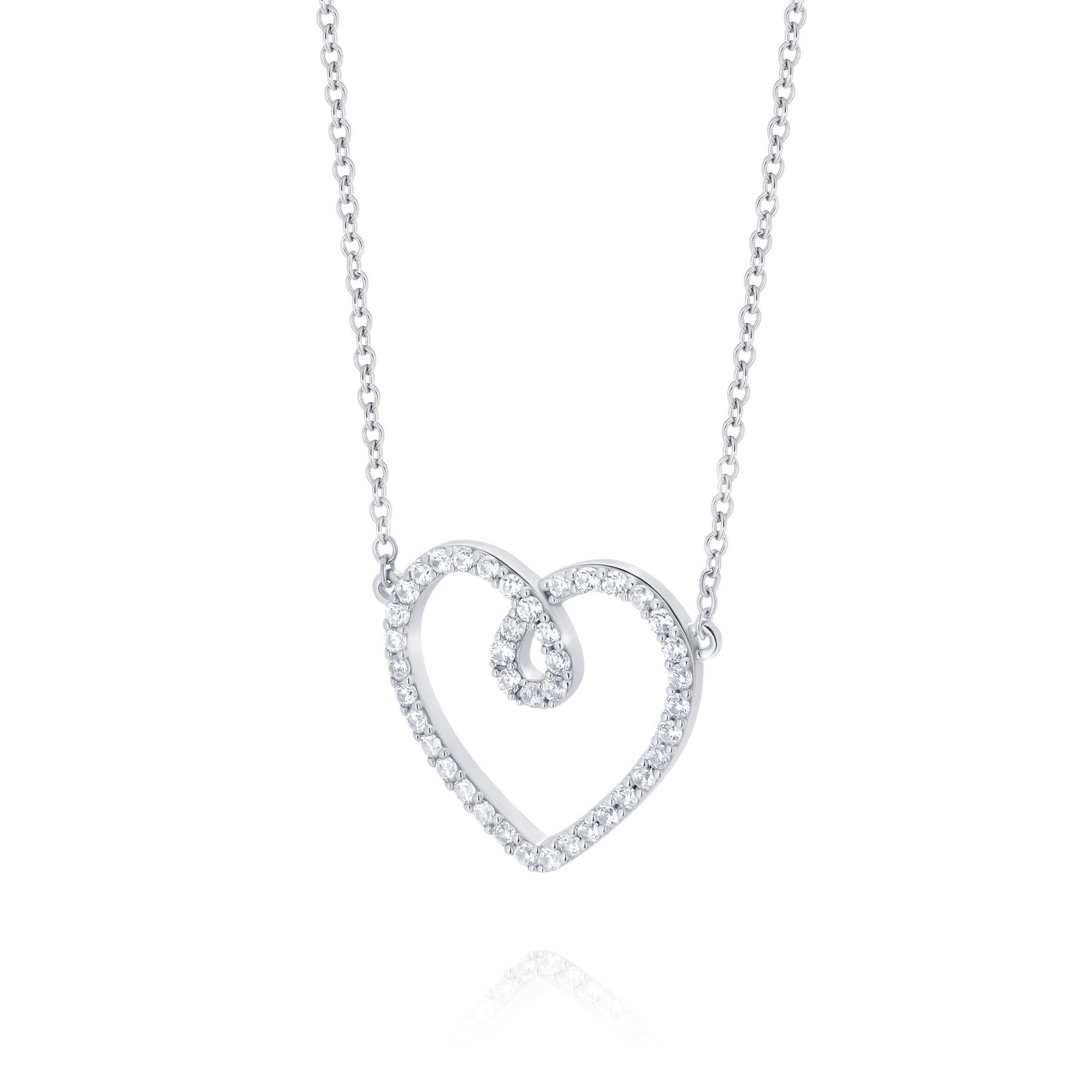 LEIS Kette 925 Sterling Silber rhodiniert Gl&auml;nzend Zirkonia wei&szlig; - Bild 1