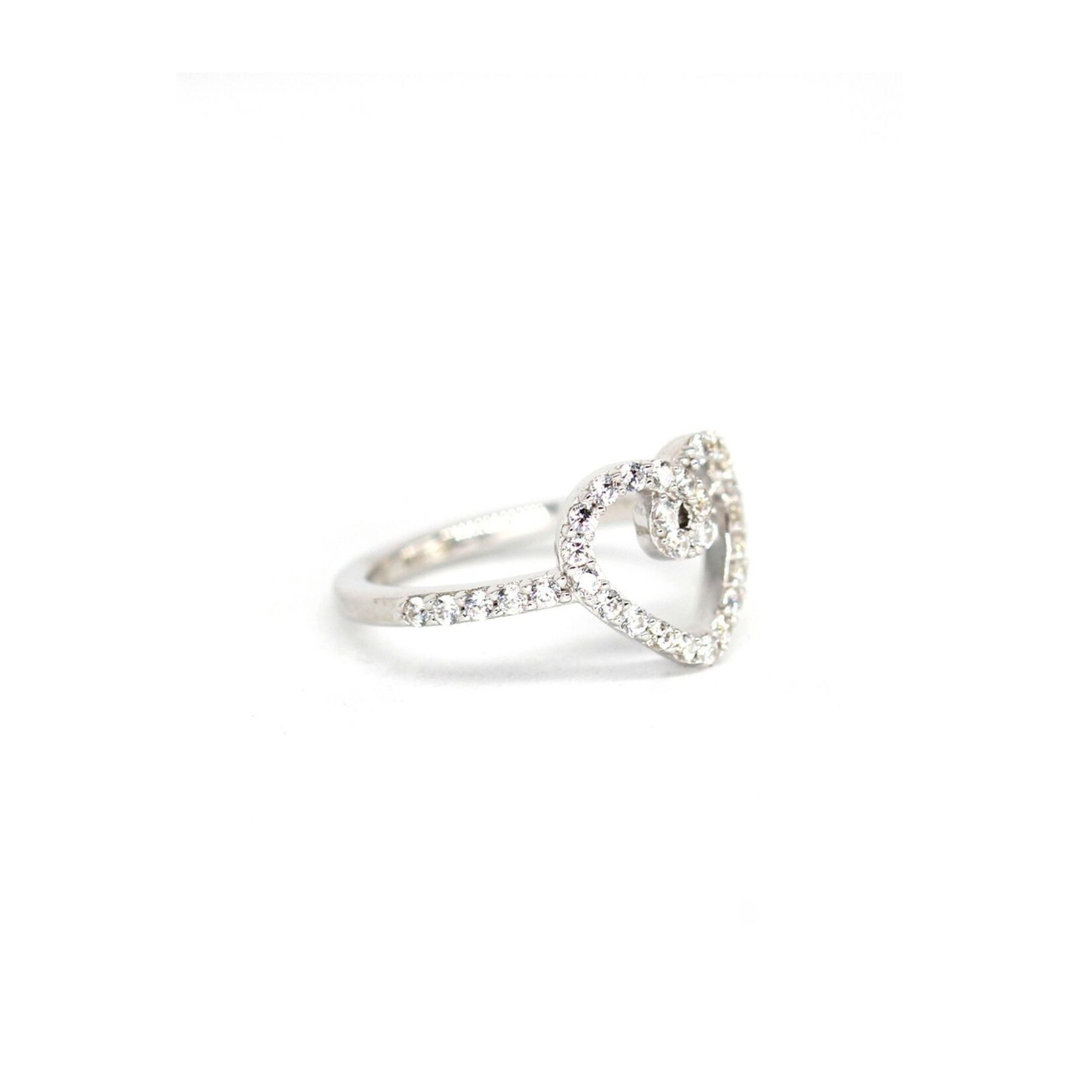 LEIS Ring 925 Sterling Silber rhodiniert Glänzend Zirkonia weiß