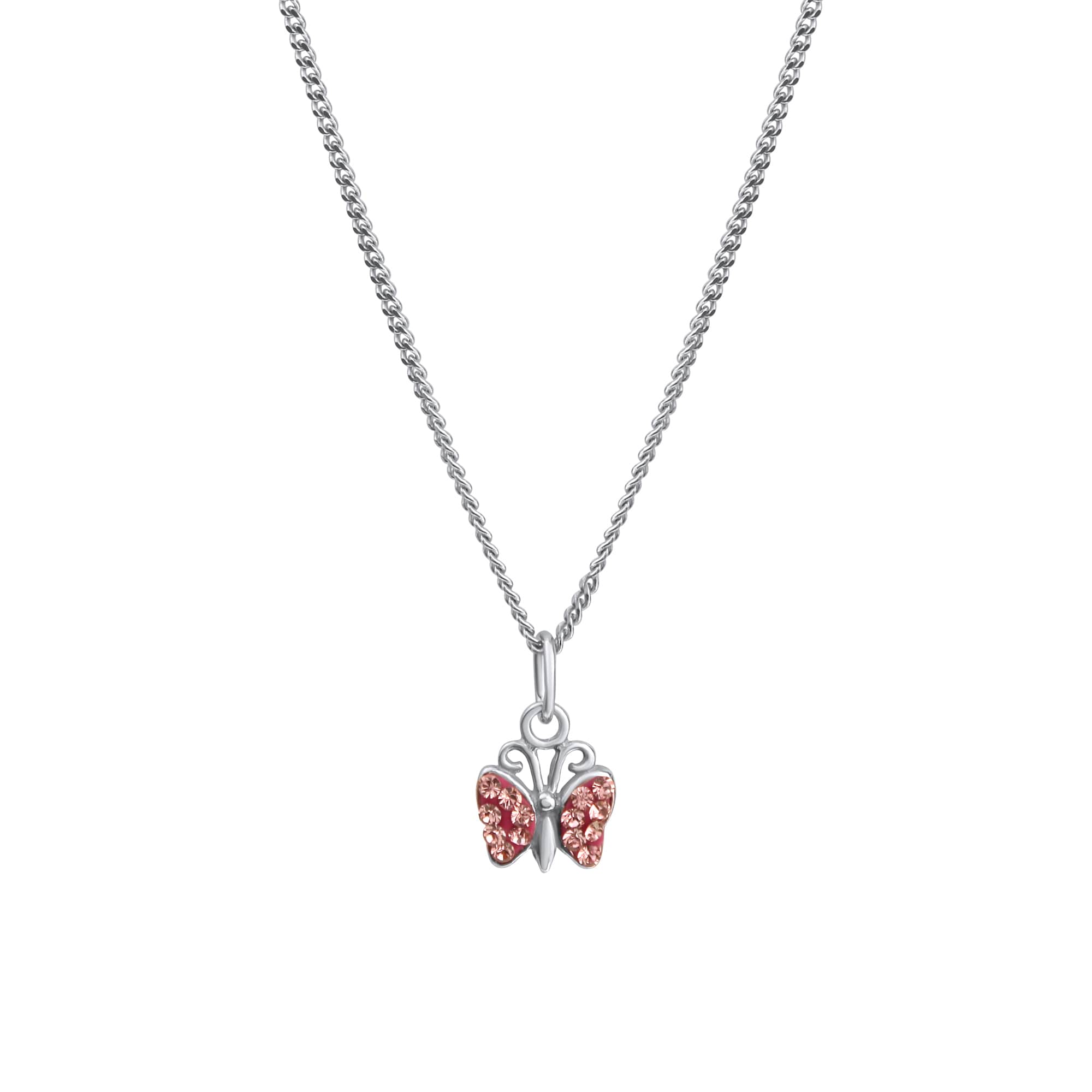 Zeeme for Kids Halskette 925 Sterling Silber Kristall pink - Bild 1