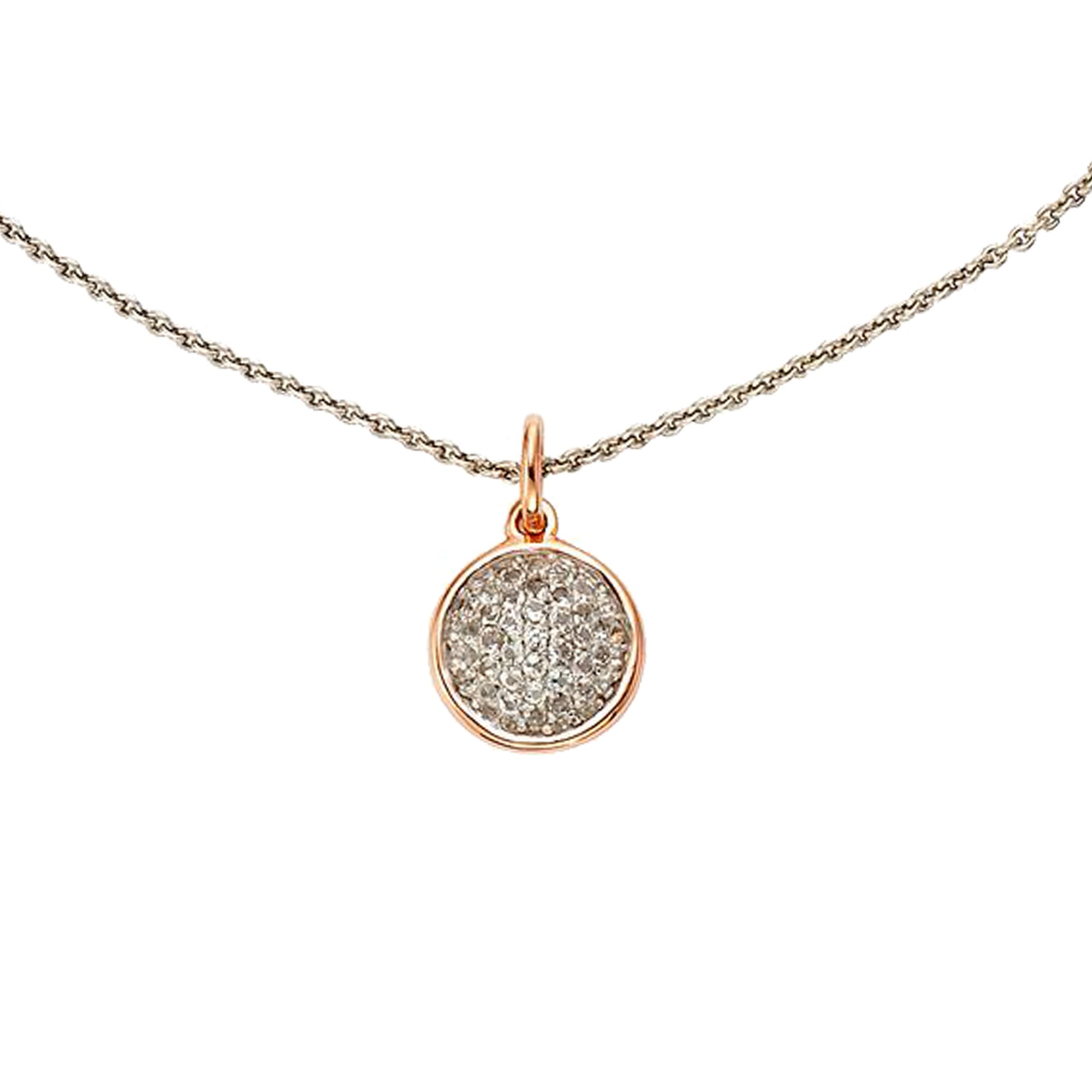 Jamelli Anh&auml;nger mit Kette 925 Silber zweifarbig Wei&szlig;topas - Bild 1