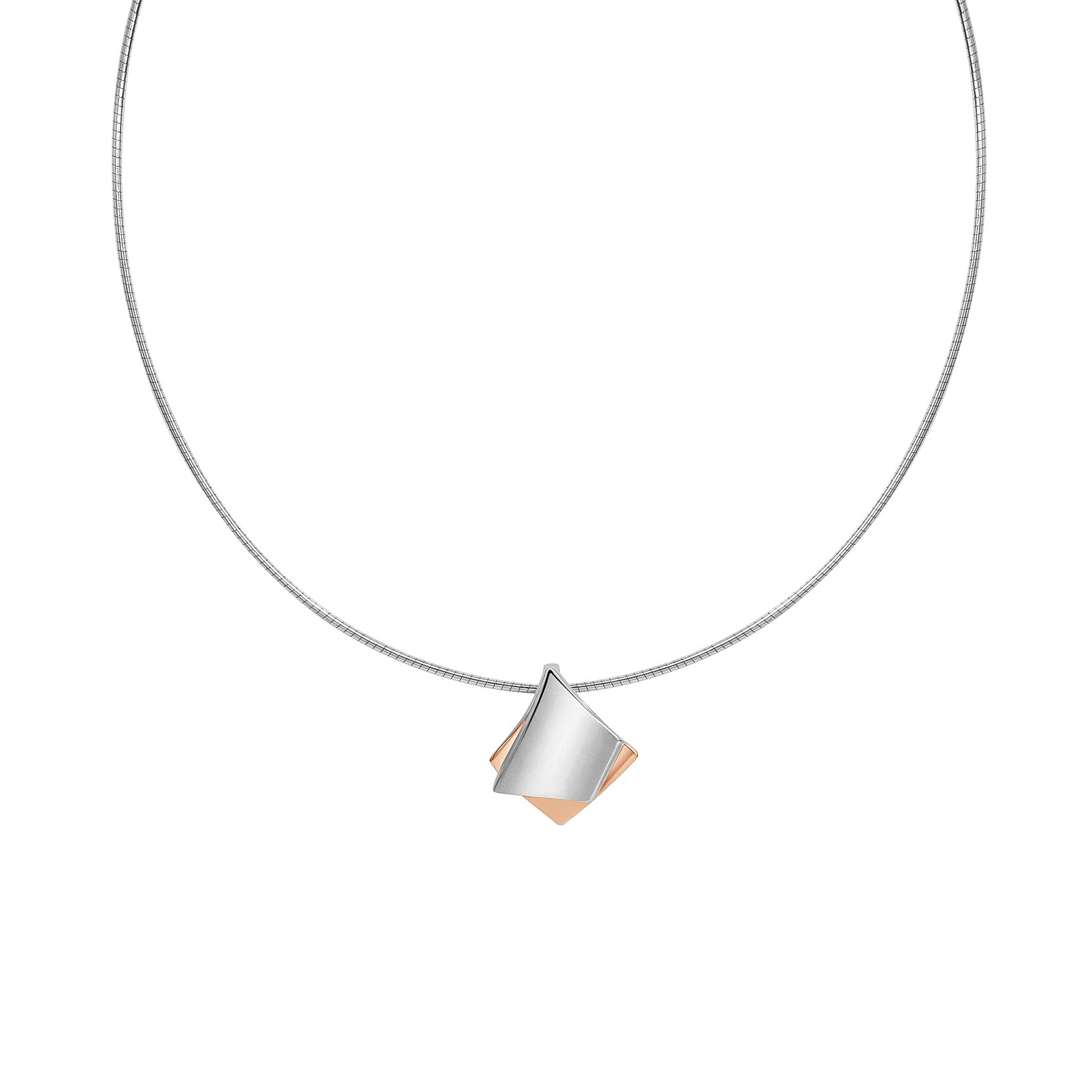 Celesta Silber Halskette Silber 925 rhodiniert und rosé-vergoldet 42cm lang | 04006046339407