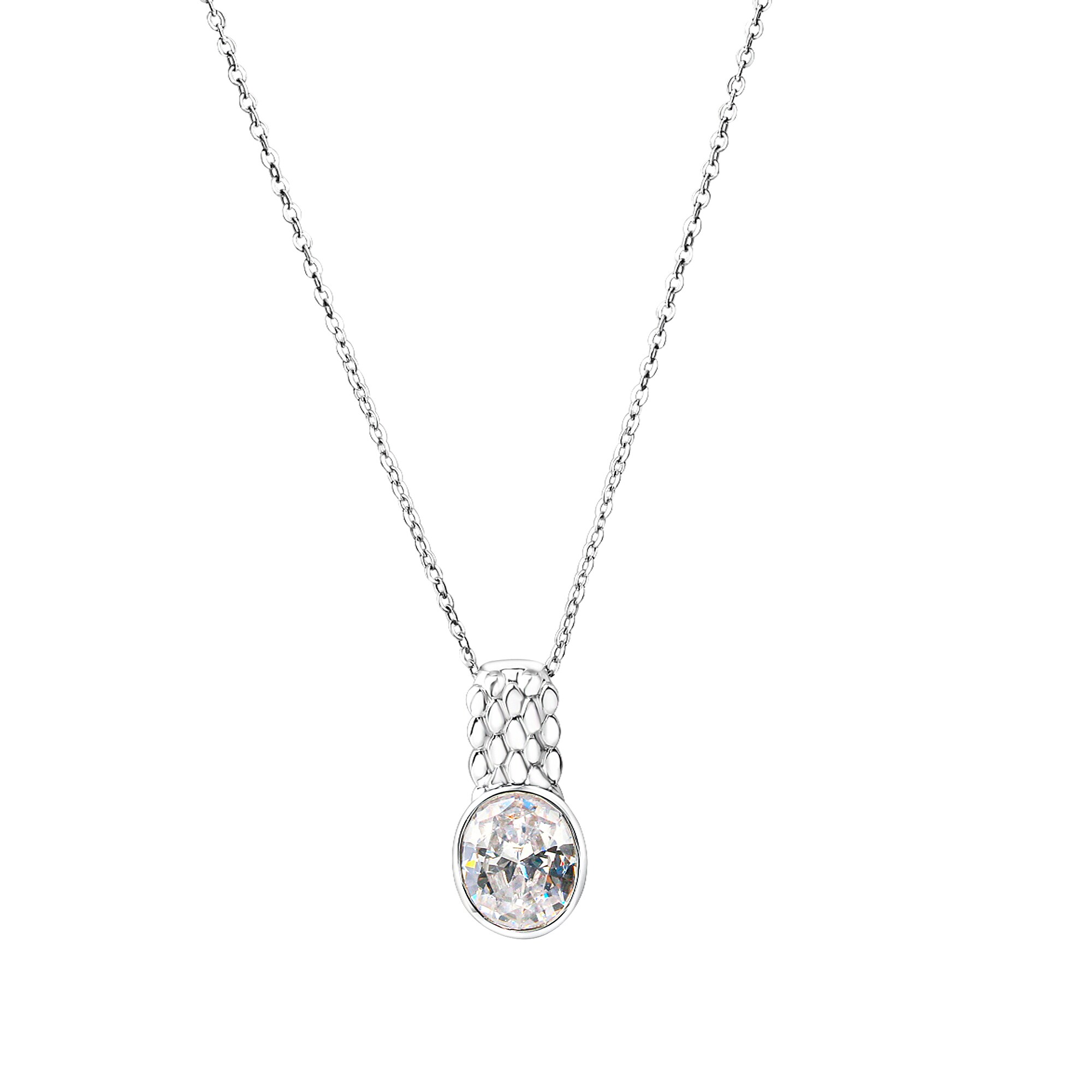 Zeeme Silber Anh&auml;nger mit Kette 925/- Sterling Silber rhodiniert Zirkonia - Bild 1