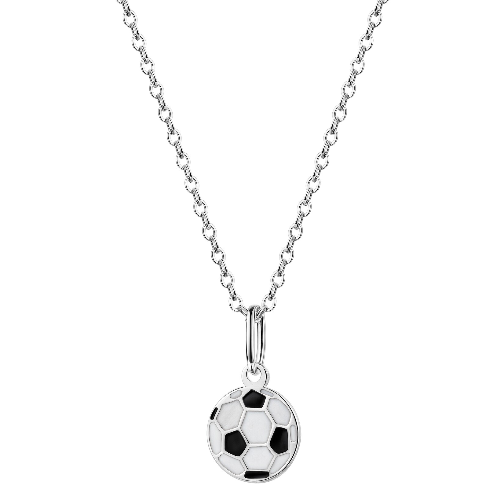 Zeeme for Kids Anhänger mit Kette 925/- Sterling Silber rhodiniert Fußball