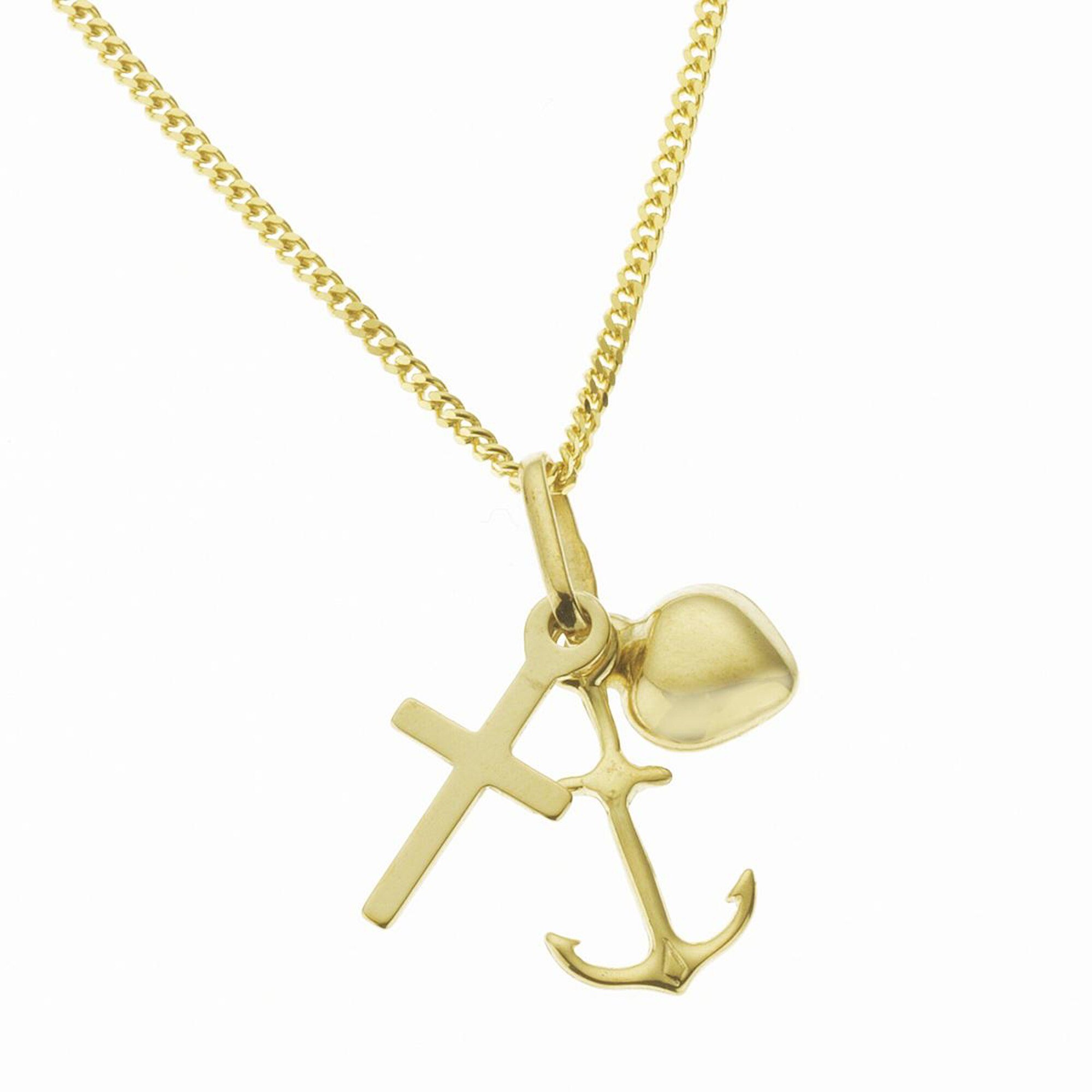 Fascination by Ellen K. Halskette Gold 333 Glaube Liebe Hoffnung - Bild 1