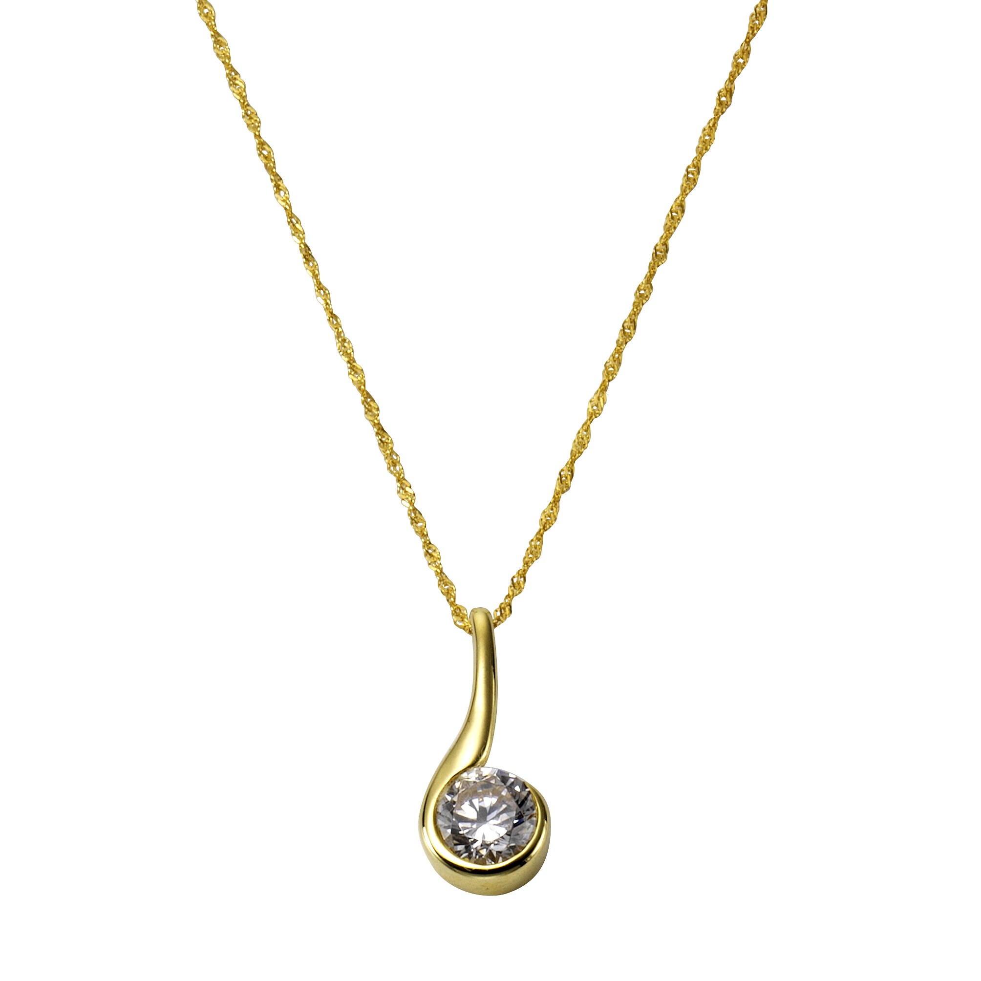 Celesta Gold Halskette 375/- Gelbgold Zirkonia - Bild 1