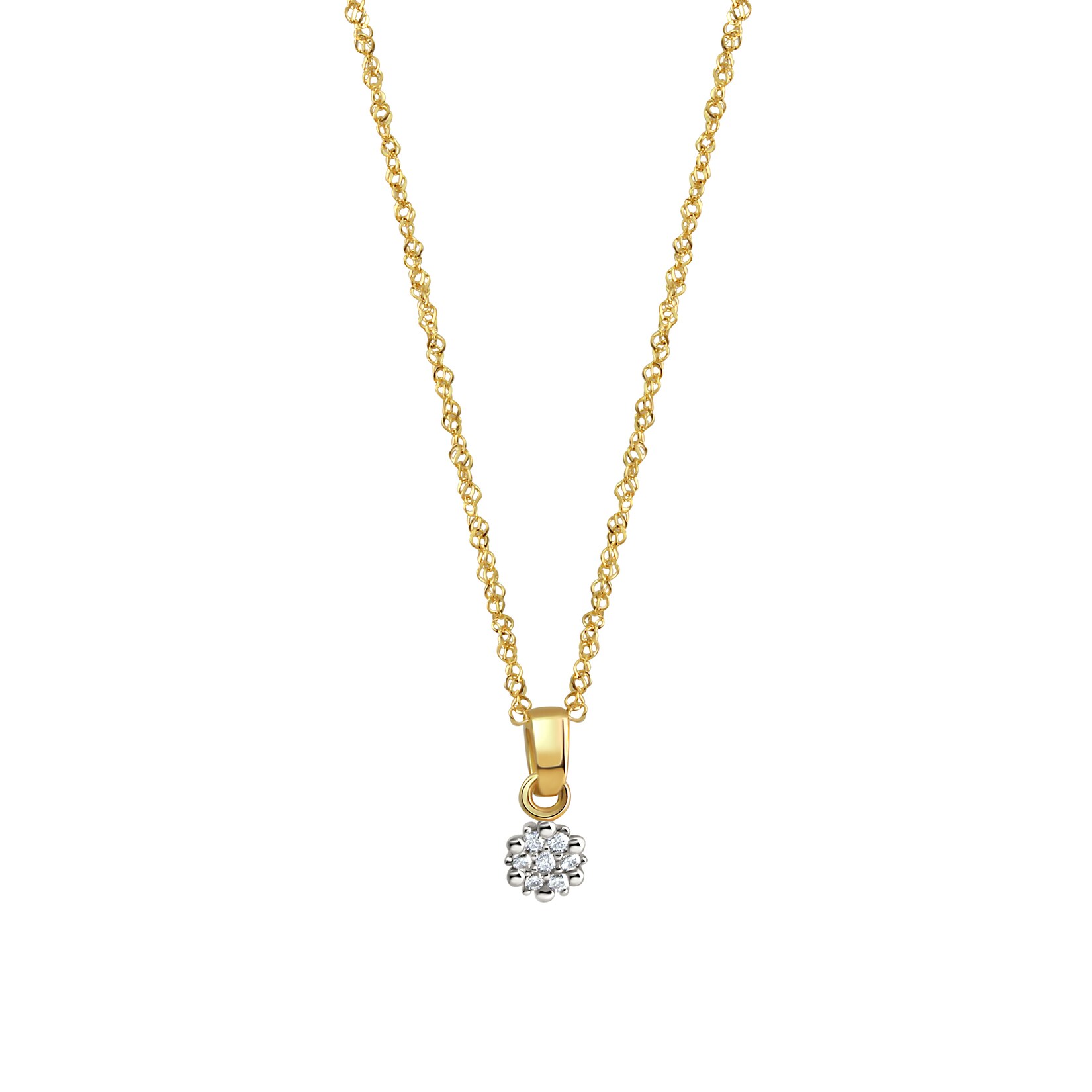 Fascination by Ellen K. Halskette 375 Gelbgold mit Zirkonia weiß 45cm lang | 04006046327190