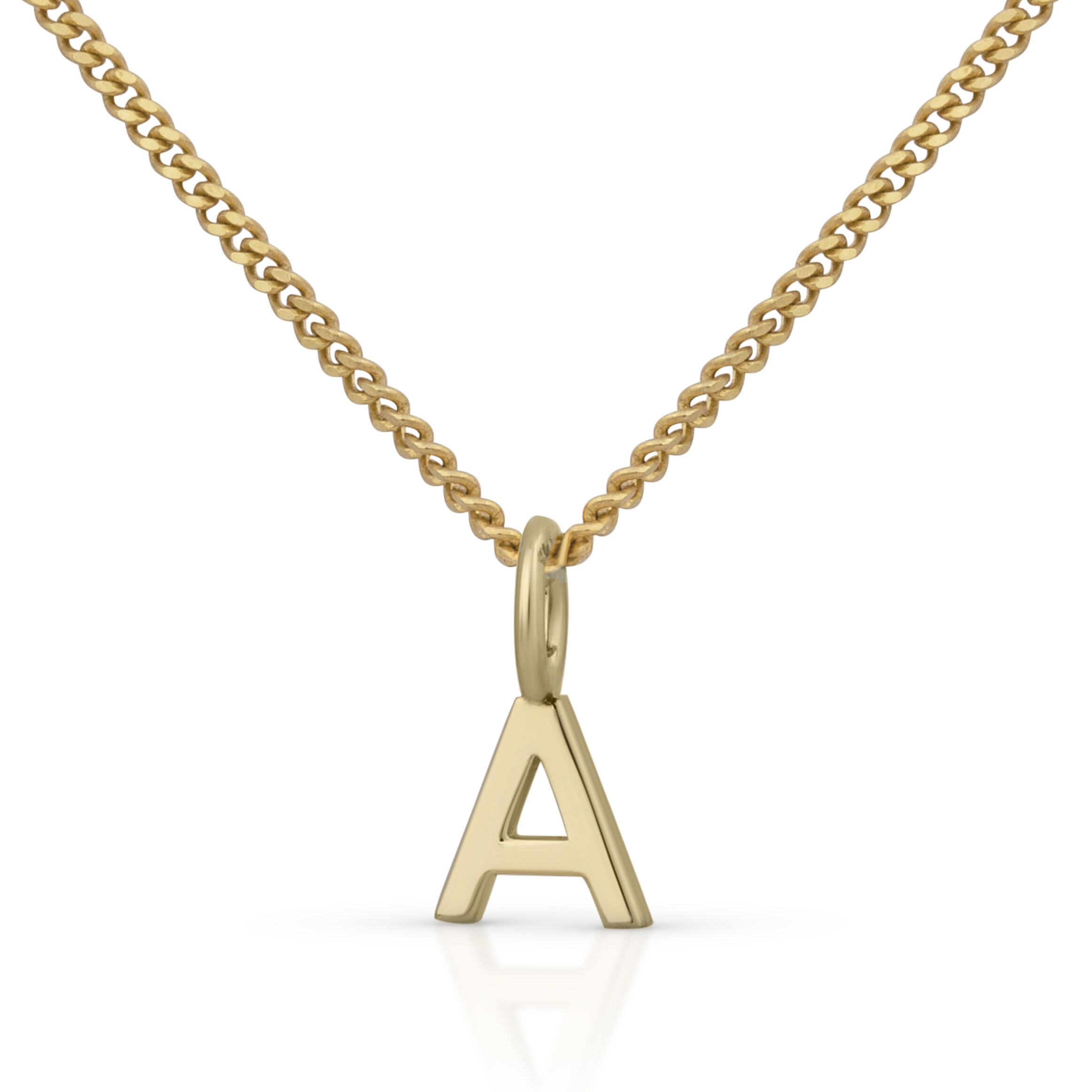 Orolino Halskette Gold 375 mit Anh&auml;nger 42/45cm lang Buchstabe A - Bild 1